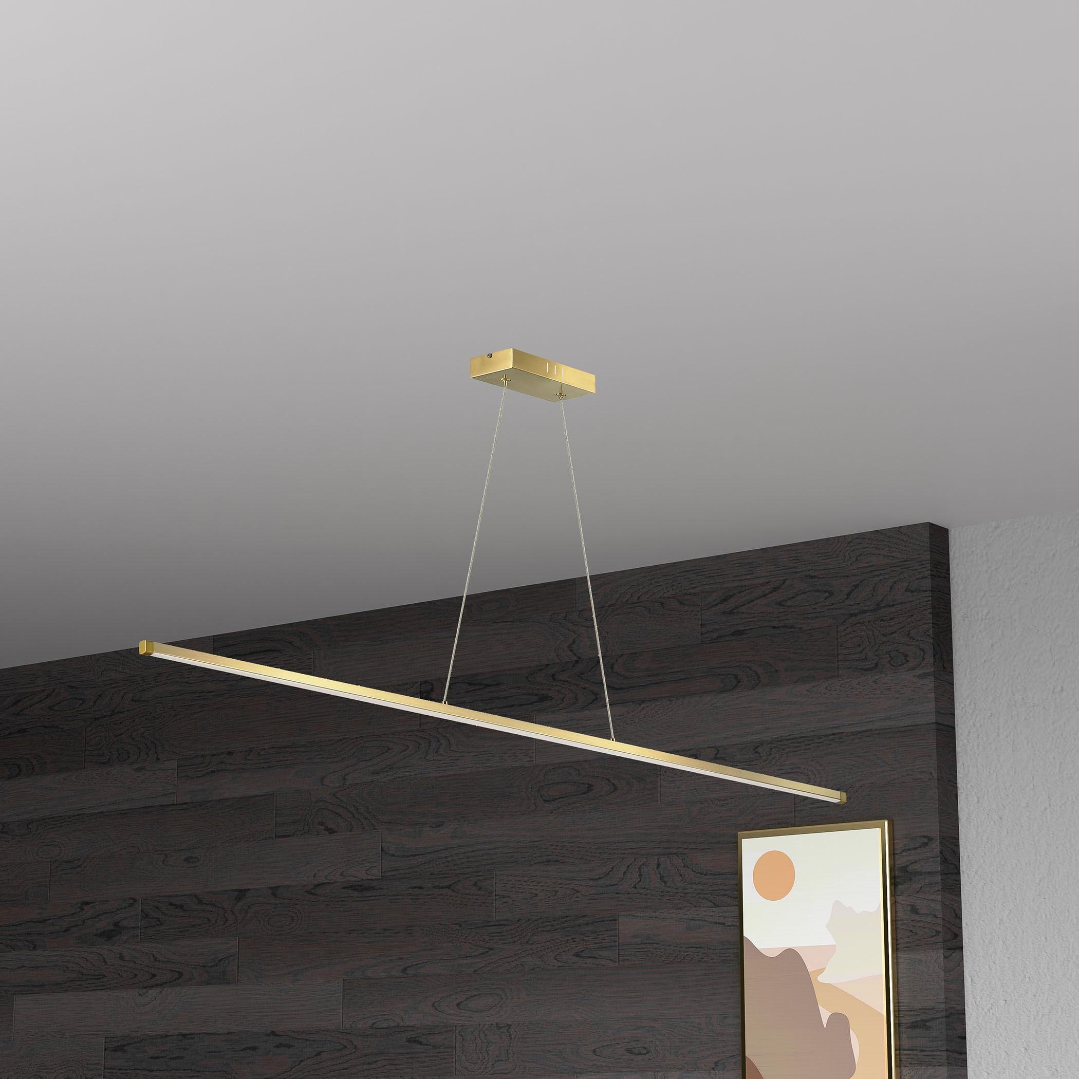 Dainolite ARY-4830LEDHP-AGB 30W Led Horizontal Pendant Aged Brass with White Acrylic Diffuser