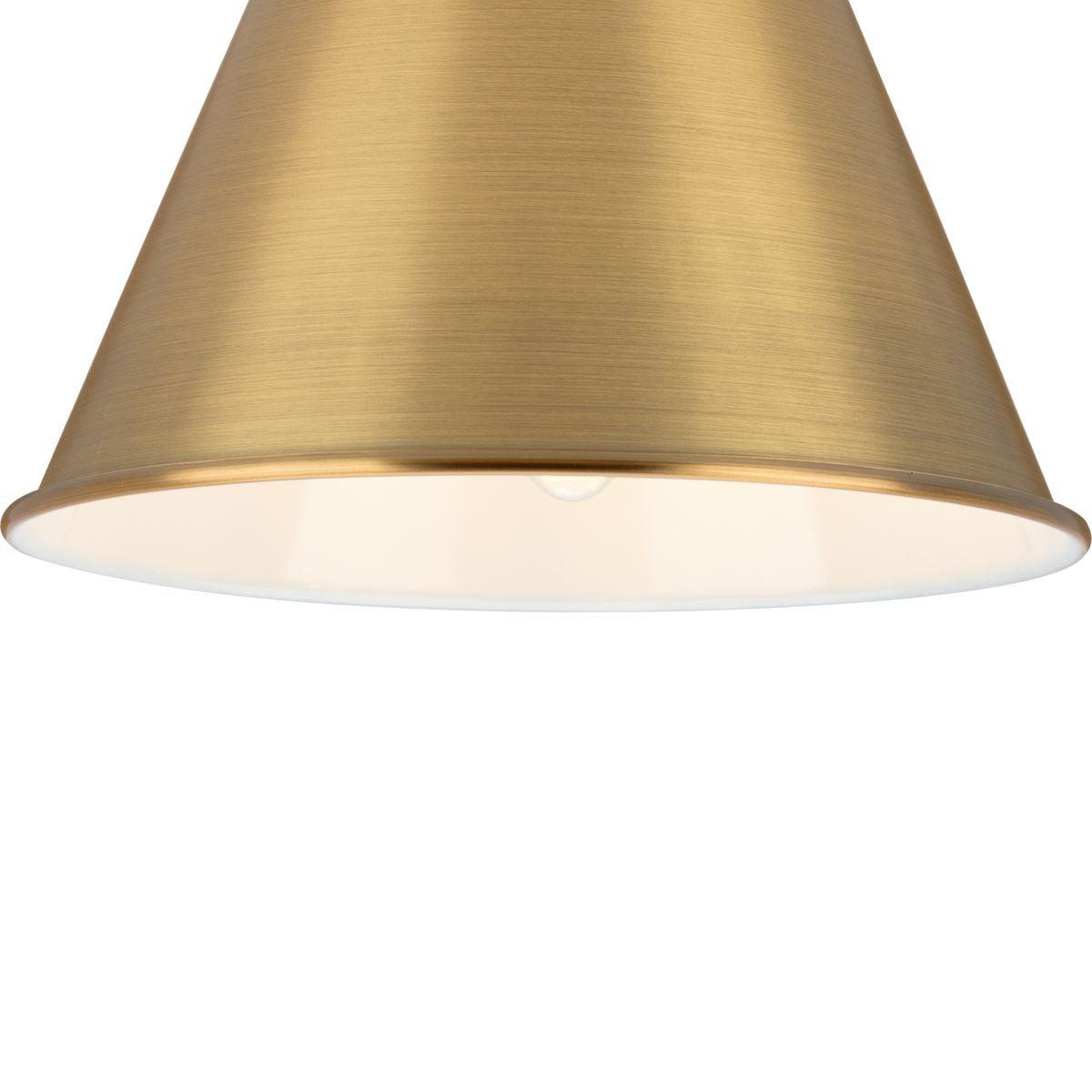 P350199-163-Progress Lighting-Hinton - 1 Light Flush Mount-Vintage Brass Finish