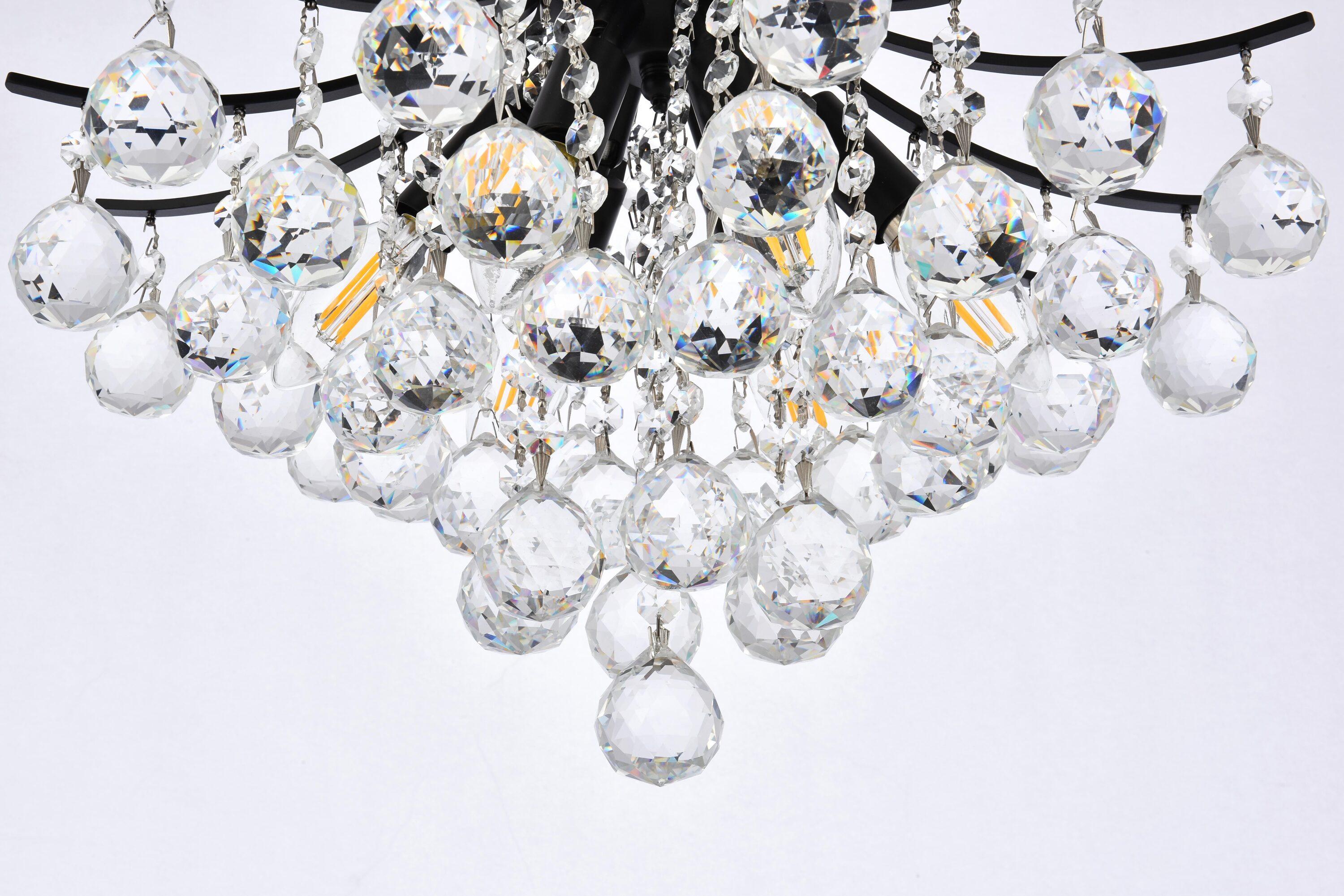 Elegant Lighting Toureg 16 inch black pendant