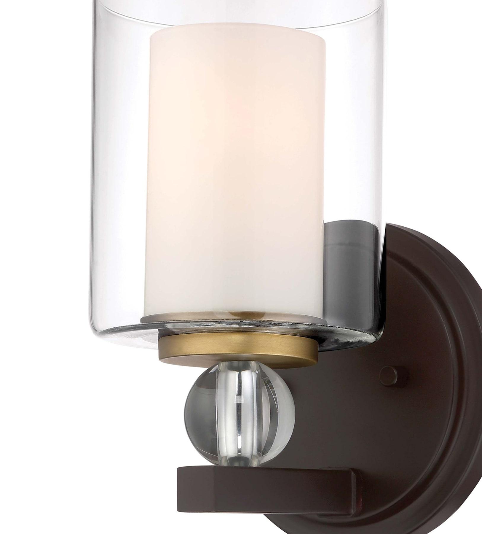 Minka Lavery Industrial Wall Light Sconce Bronze Hardwired 6 1/4" Fixture Clear Glass Shade for Bathroom Vanity Living Room
