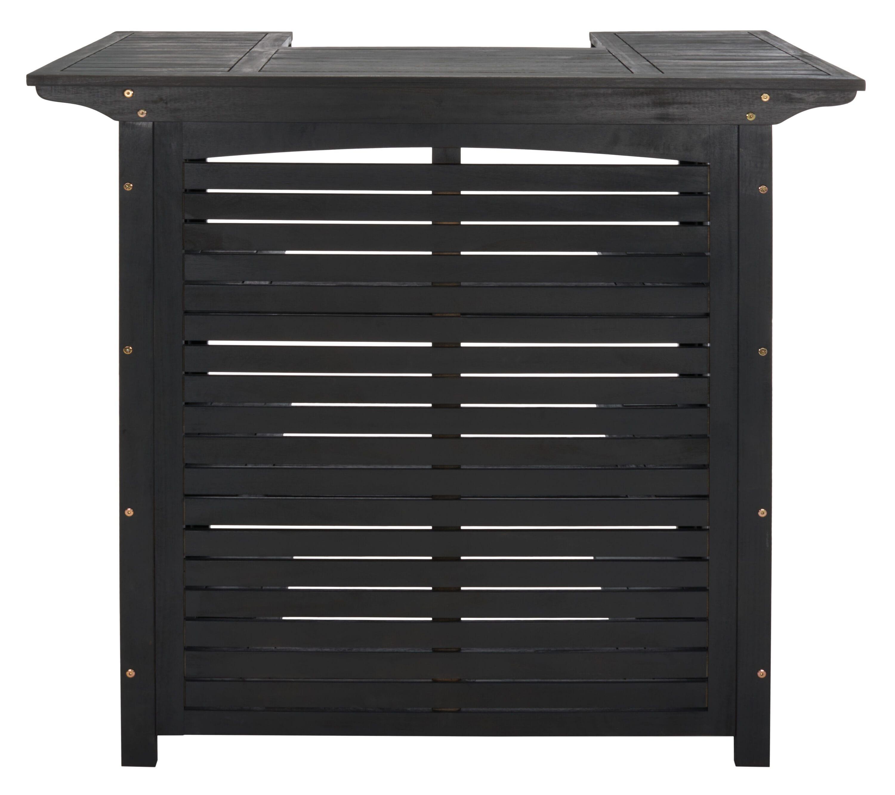 Monterey Patio Outdoor Bar Table - Black - Safavieh