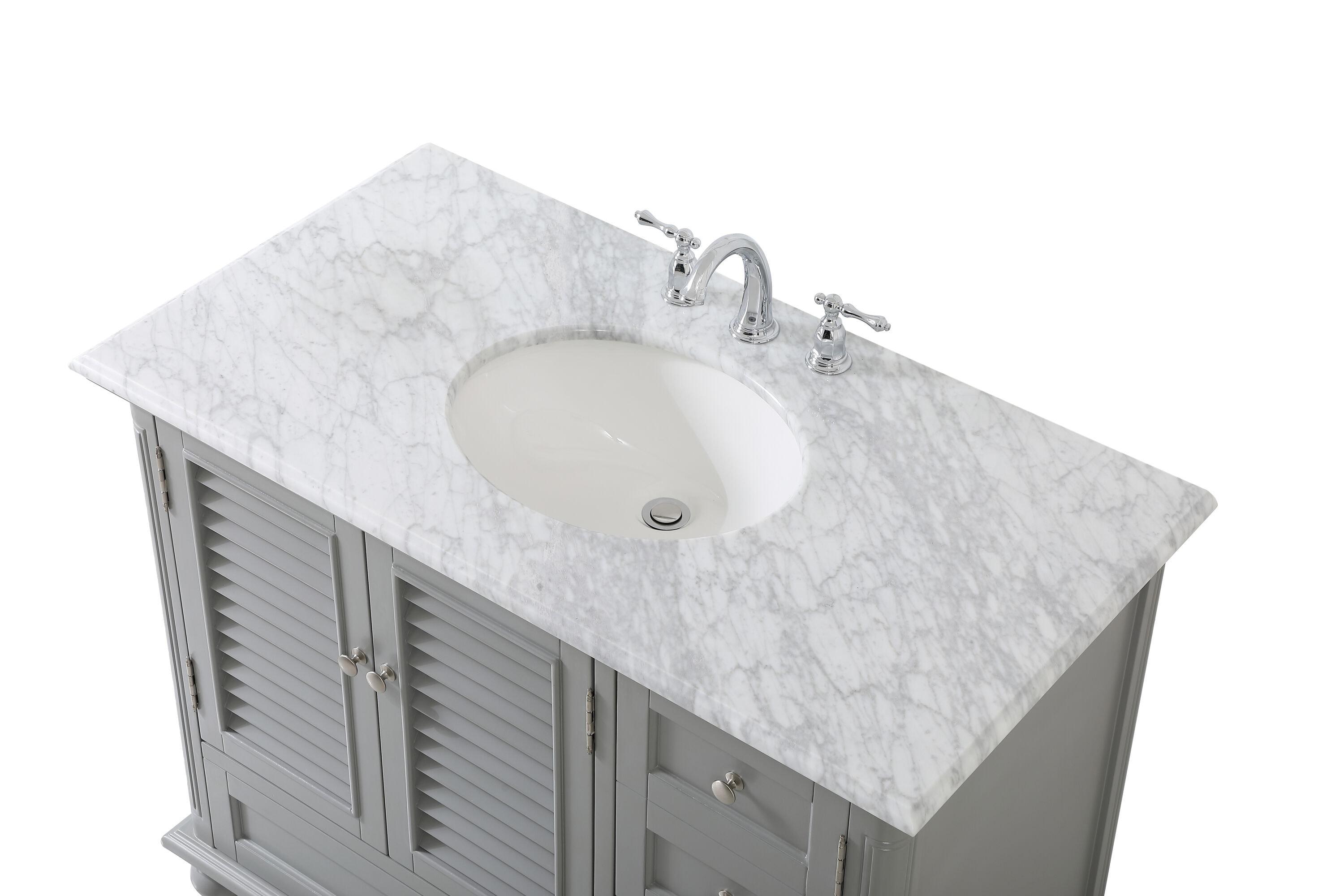 Elegant Kitchen and Bath Elegant Kitchen and Bath 42 Inch Single Bathroom Vanity