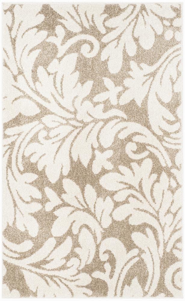SAFAVIEH Amherst Thorburn Floral Area Rug, Wheat/Beige, 2'6" x 4'