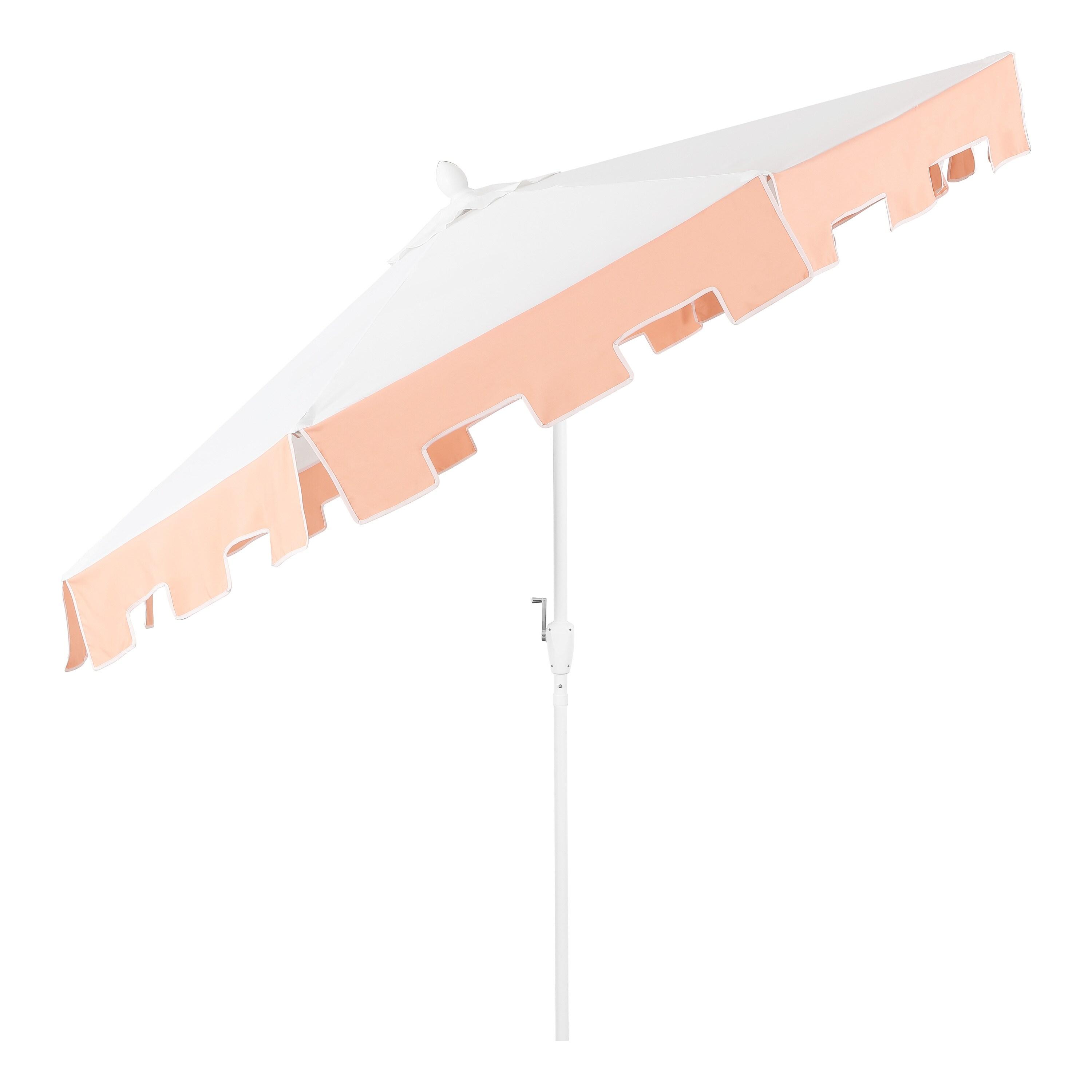 Arlmont & Co. Taveon 9 ft. Classic MidCentury Market Patio Umbrella with UV Protection, Auto-Tilt, and Crank | Wayfair