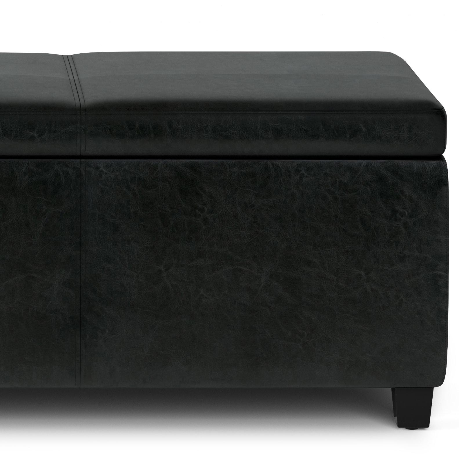 Simpli Home Avalon Extra Large Storage Ottoman Bench,Assembled