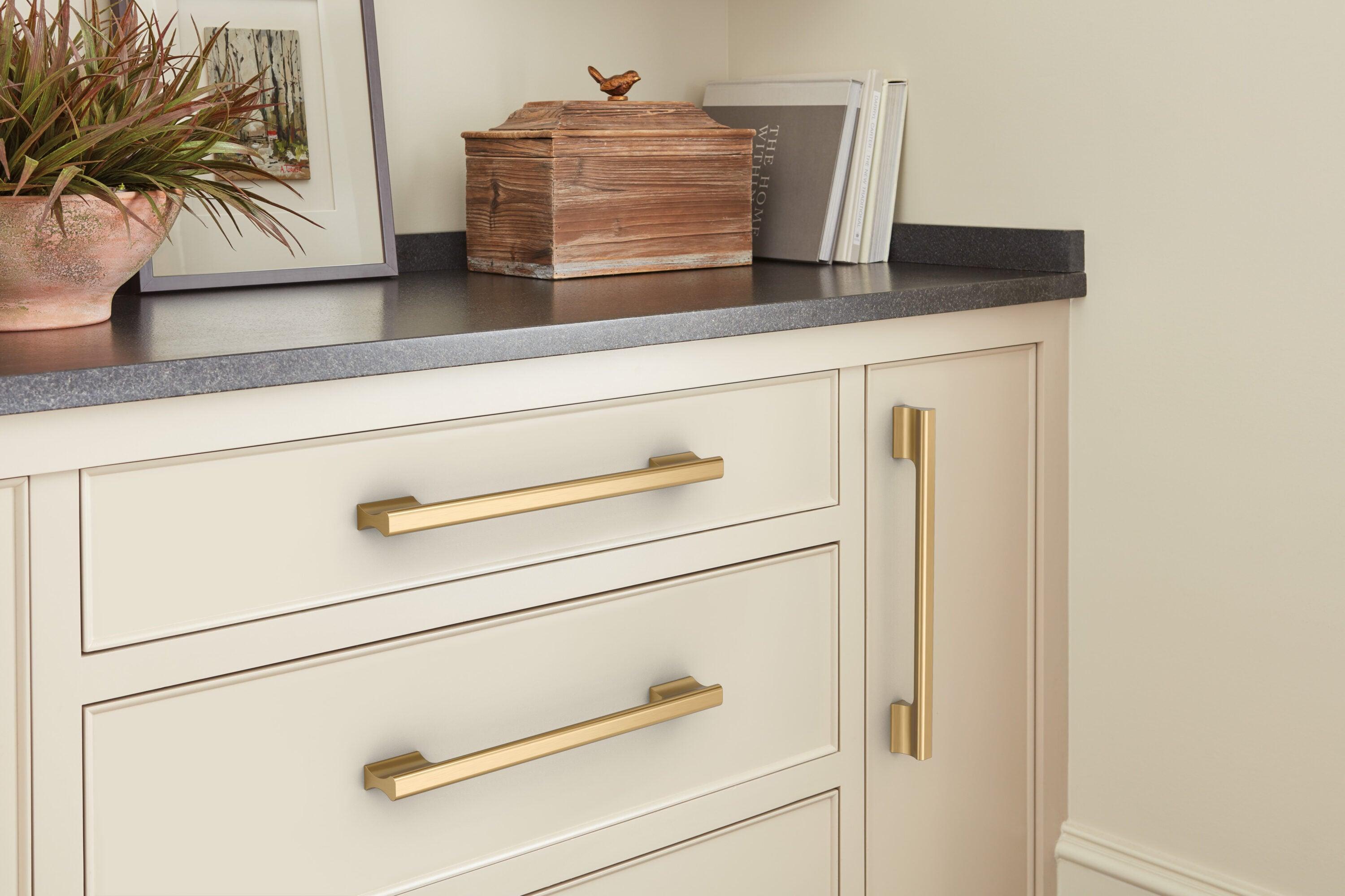 Amerock Status 8-13/16 inch (224mm) Center-to-Center Champagne Bronze Cabinet Pull