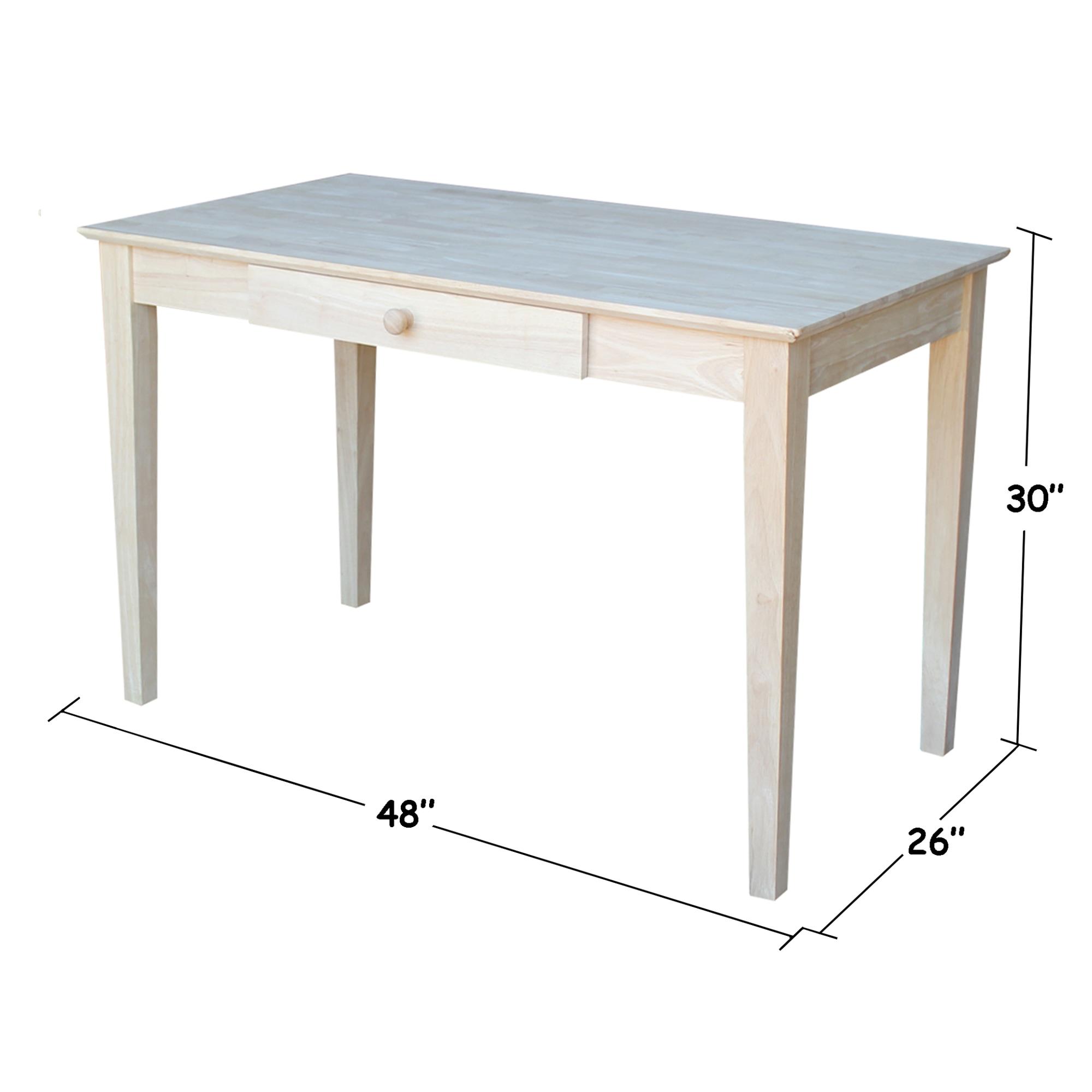 48" Writing Desk Unfinished - International Concepts