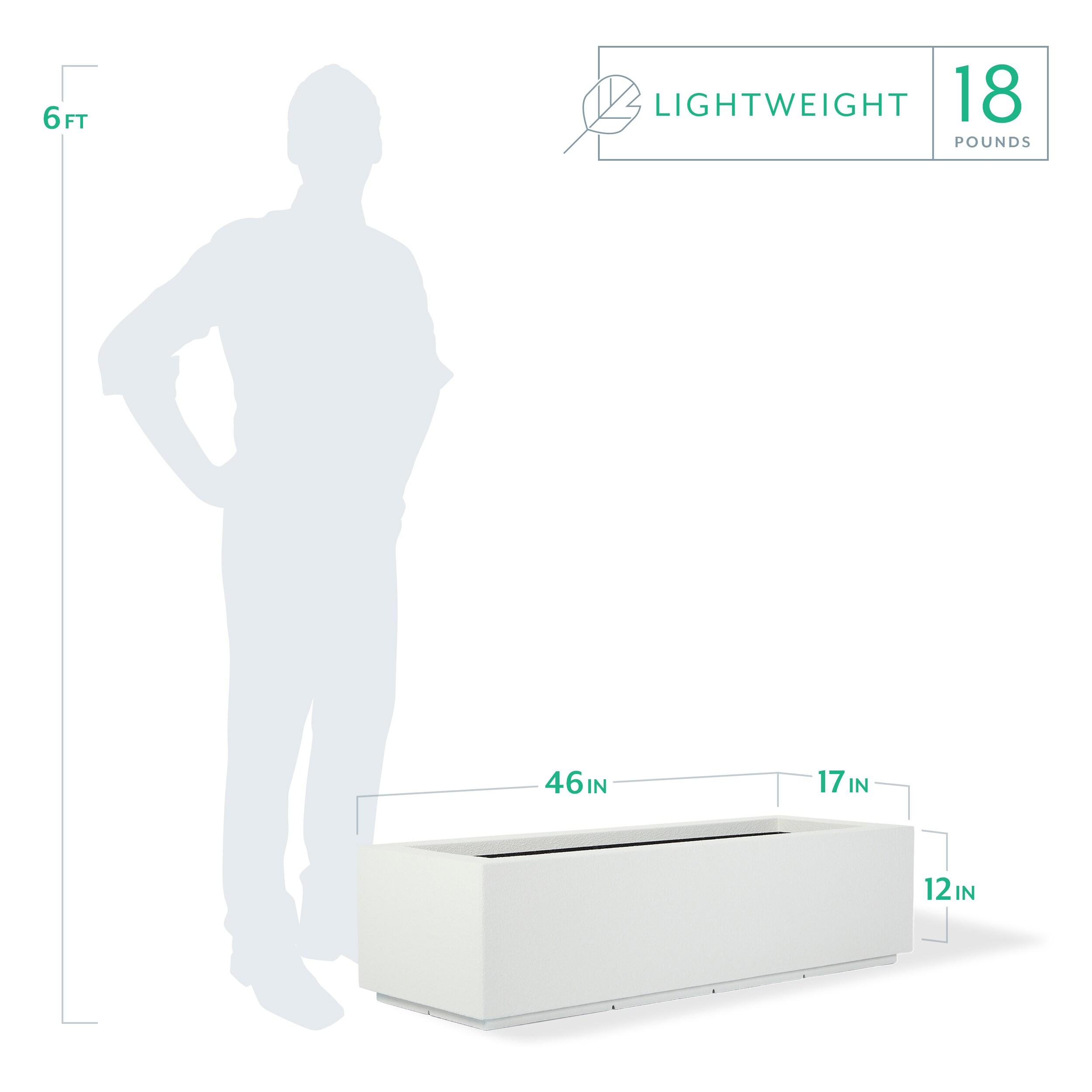 Riviera Short 46 in. x 12 in. White Trough