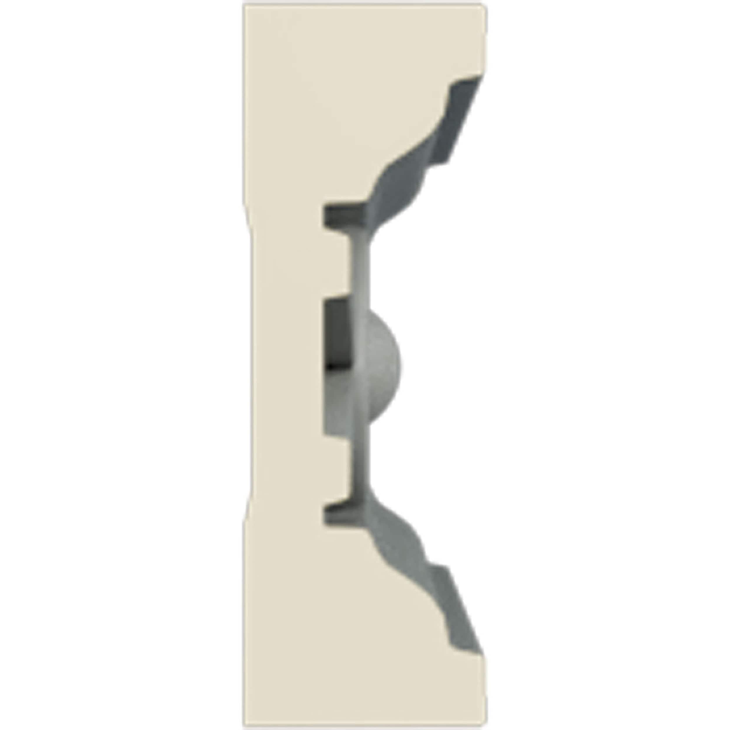 Ekena Millwork 1 1/2"H x 1/2"P x 94 1/2"L, (2" Repeat), Federal Chair Rail (Set of 8)