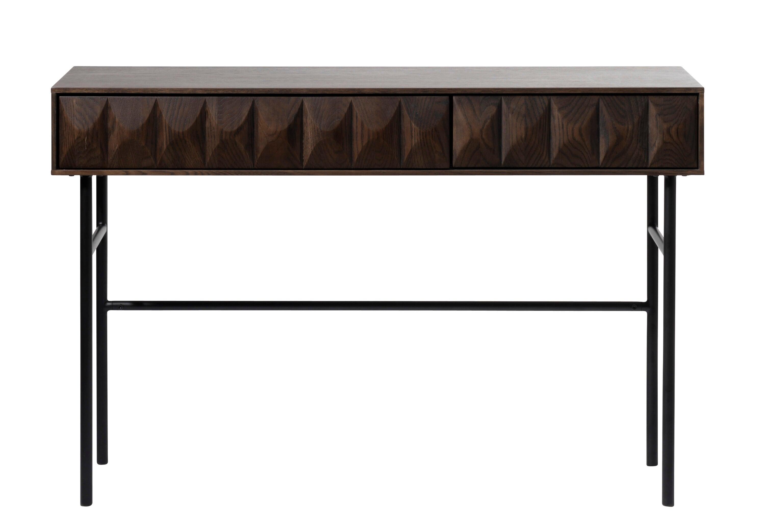 Modern 46-inch Wide 2-Drawer Console Table - Espresso Oak