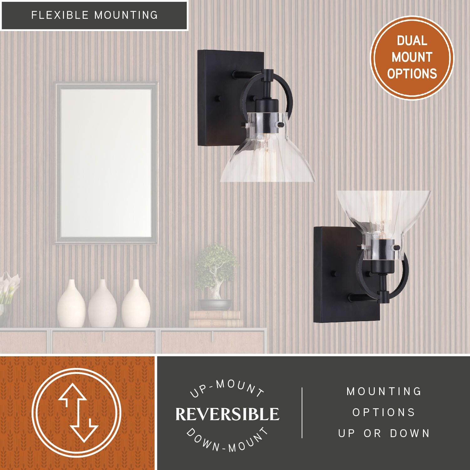 Vaxcel Ogden 1 - Light Vanity in  Matte Black