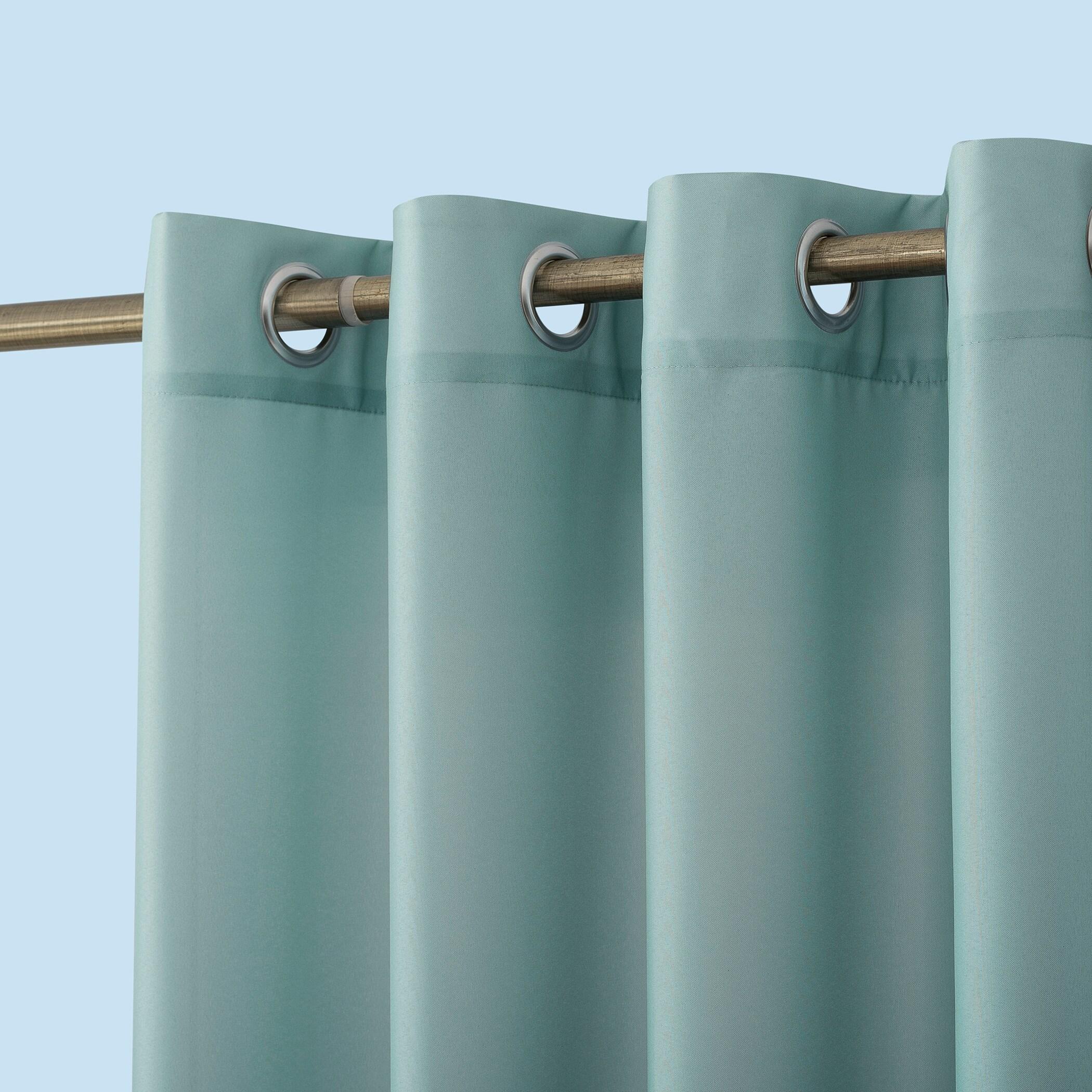 Sailor Indoor/Outdoor UV Protectant Curtain Panel in Soft Teal-54 in. W x 108 in. L