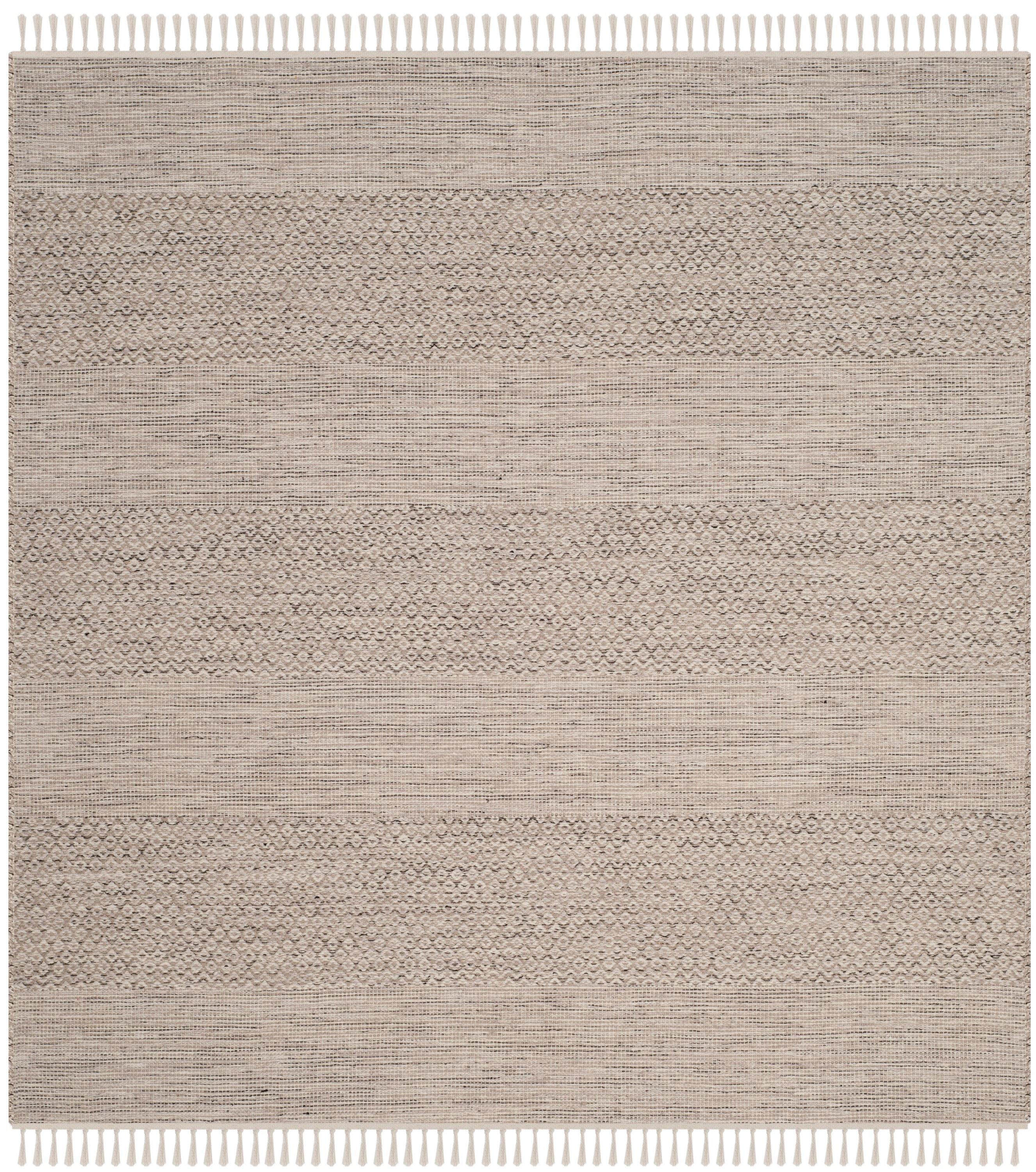 Montauk MTK330 Hand Woven Indoor Area Rug - Ivory/Steel Grey - 8'x8' - Safavieh