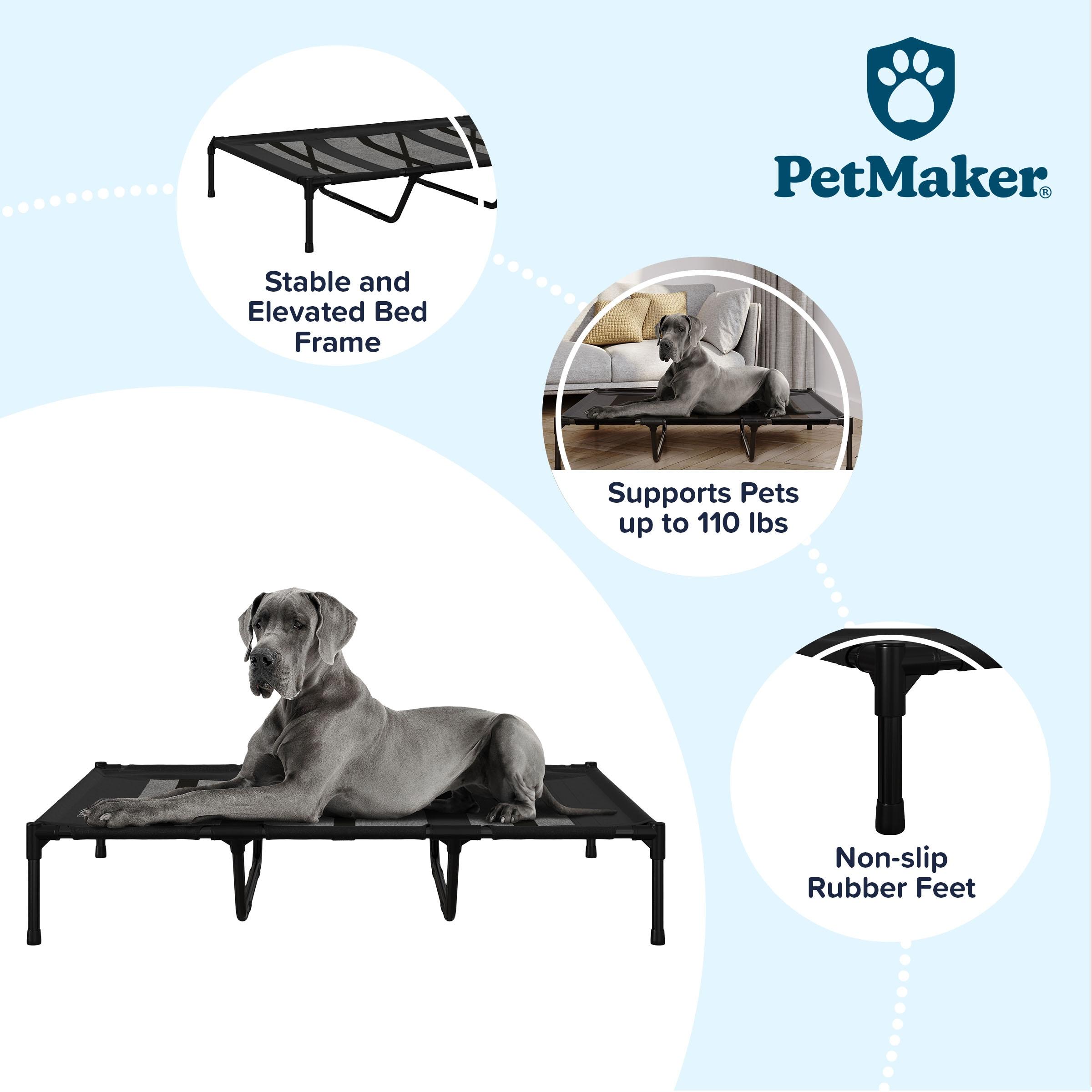 Pet Adobe Portable Raised Pet Bed with Nonslip Feet - Gray
