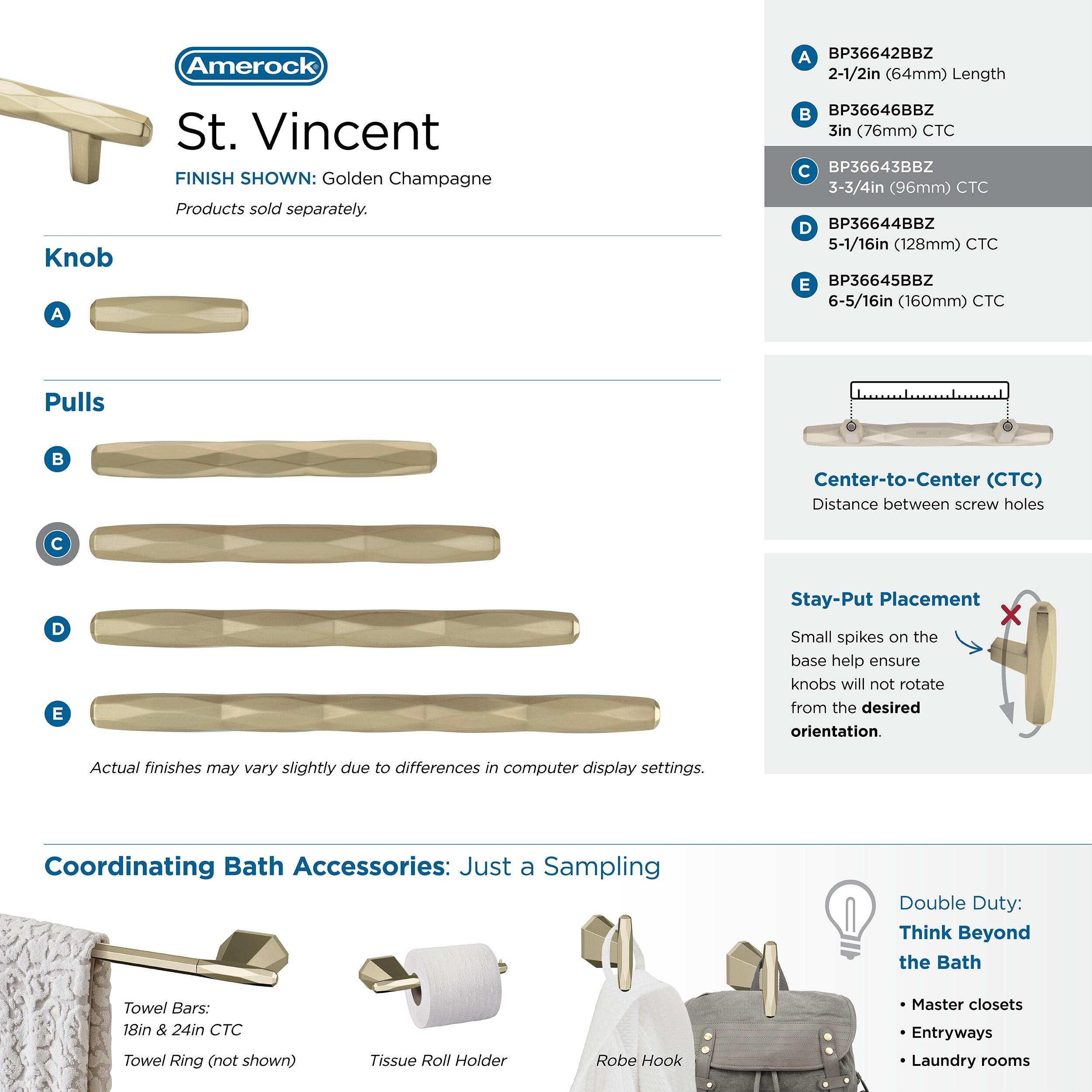 St. Vincent 3 3/4" Center to Center Bar Pull