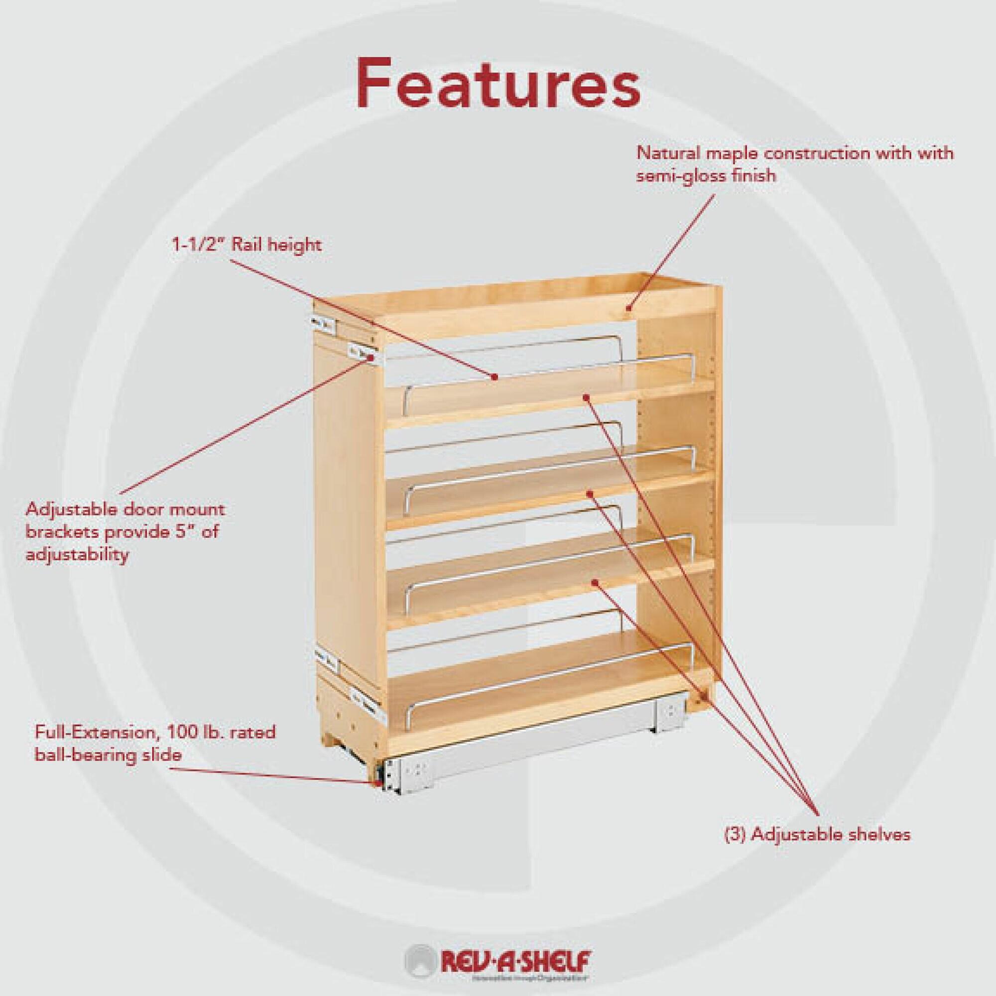 Rev-A-Shelf Pull Out Kitchen Cabinet Organizer Pantry Spice Rack