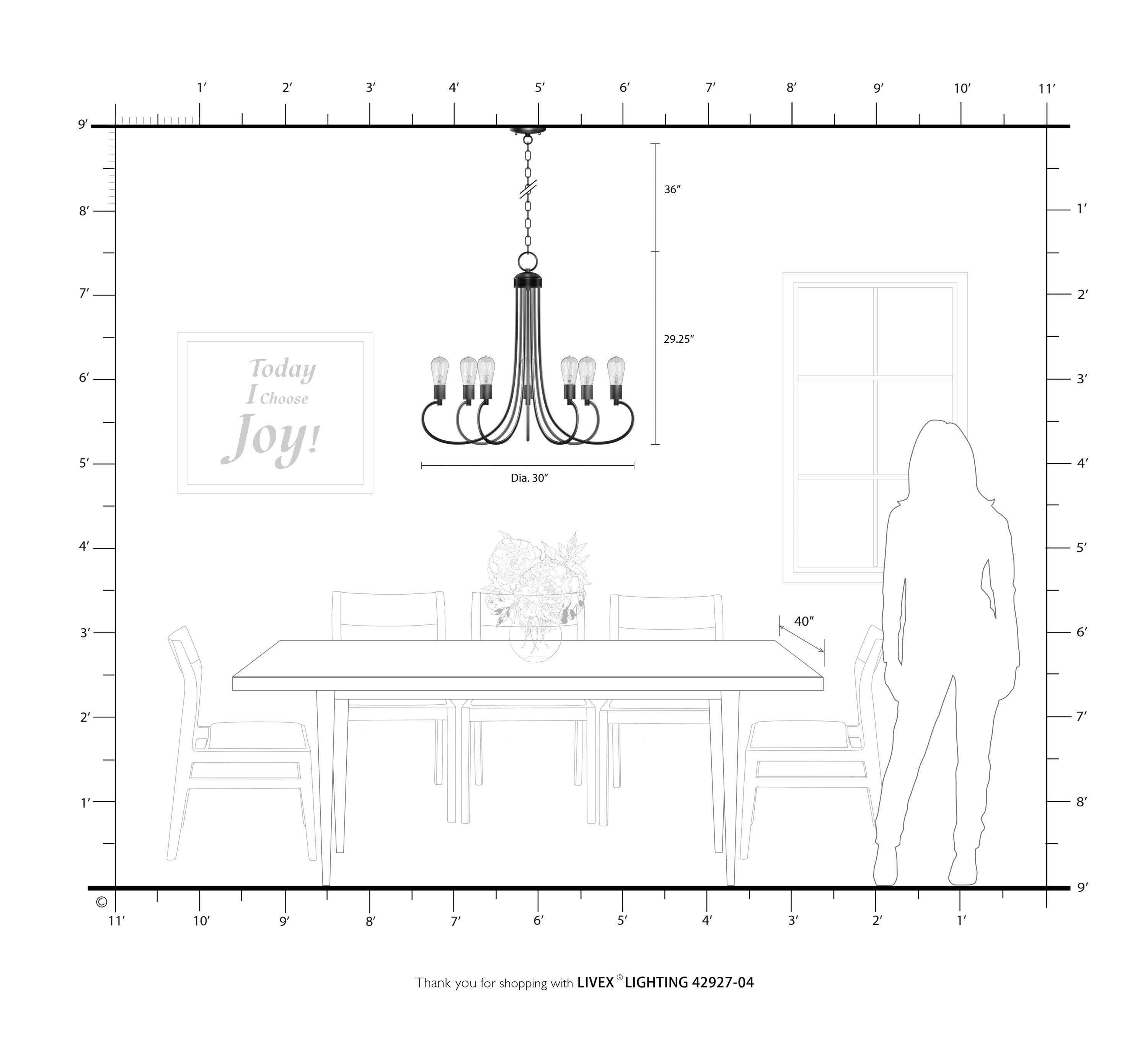 Livex Lighting - Bari - 7 Light Chandelier in New Traditional Style - 30 Inches