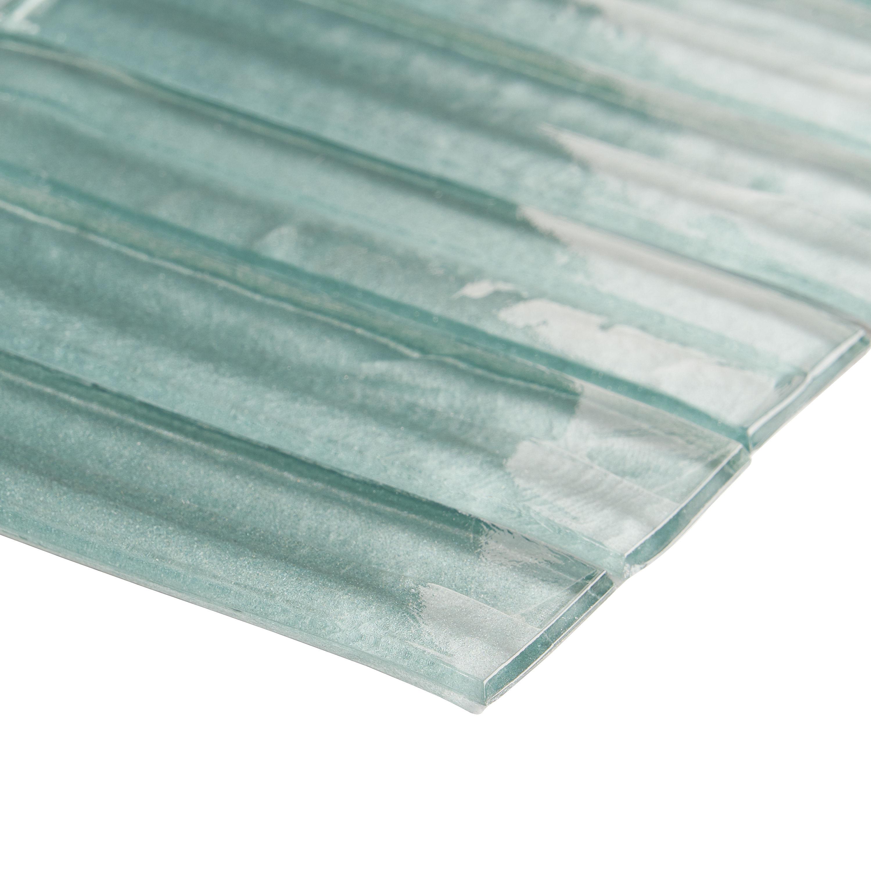Tara Stacked 11.61" x 11.73" Molten Glass Mosaic Wall Tile (0.95 Sq. Ft. / Sheet)