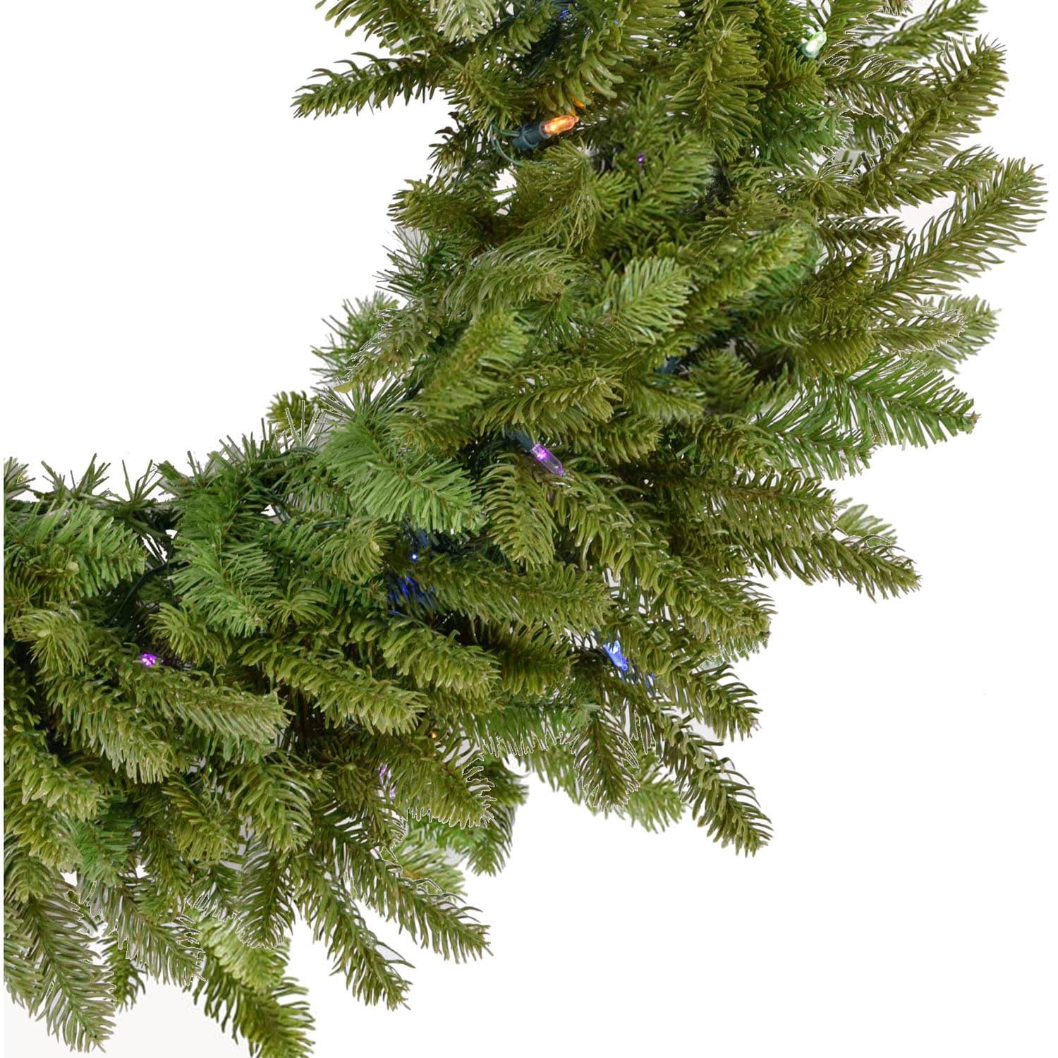 Fraser Hill Farm Foxtail Pine Faux Lighted Wreath