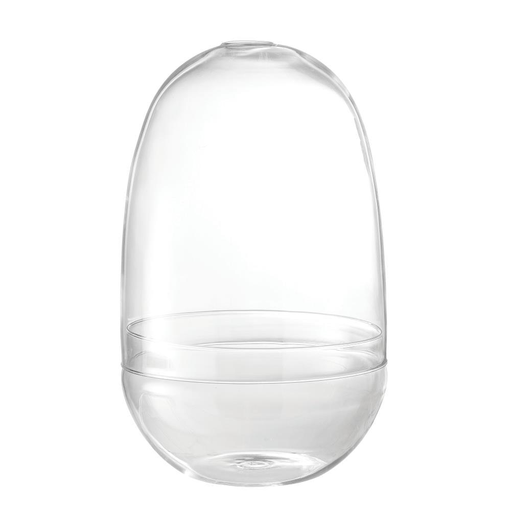 Bloomingville Large Egg Shaped Glass Terrarium, Clear