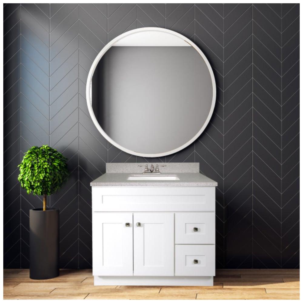 Design House Brookings 36 Inch Bathroom Vanity, Ready to Assemble, Solid Wood, Sherwin Williams – Design House, 587097