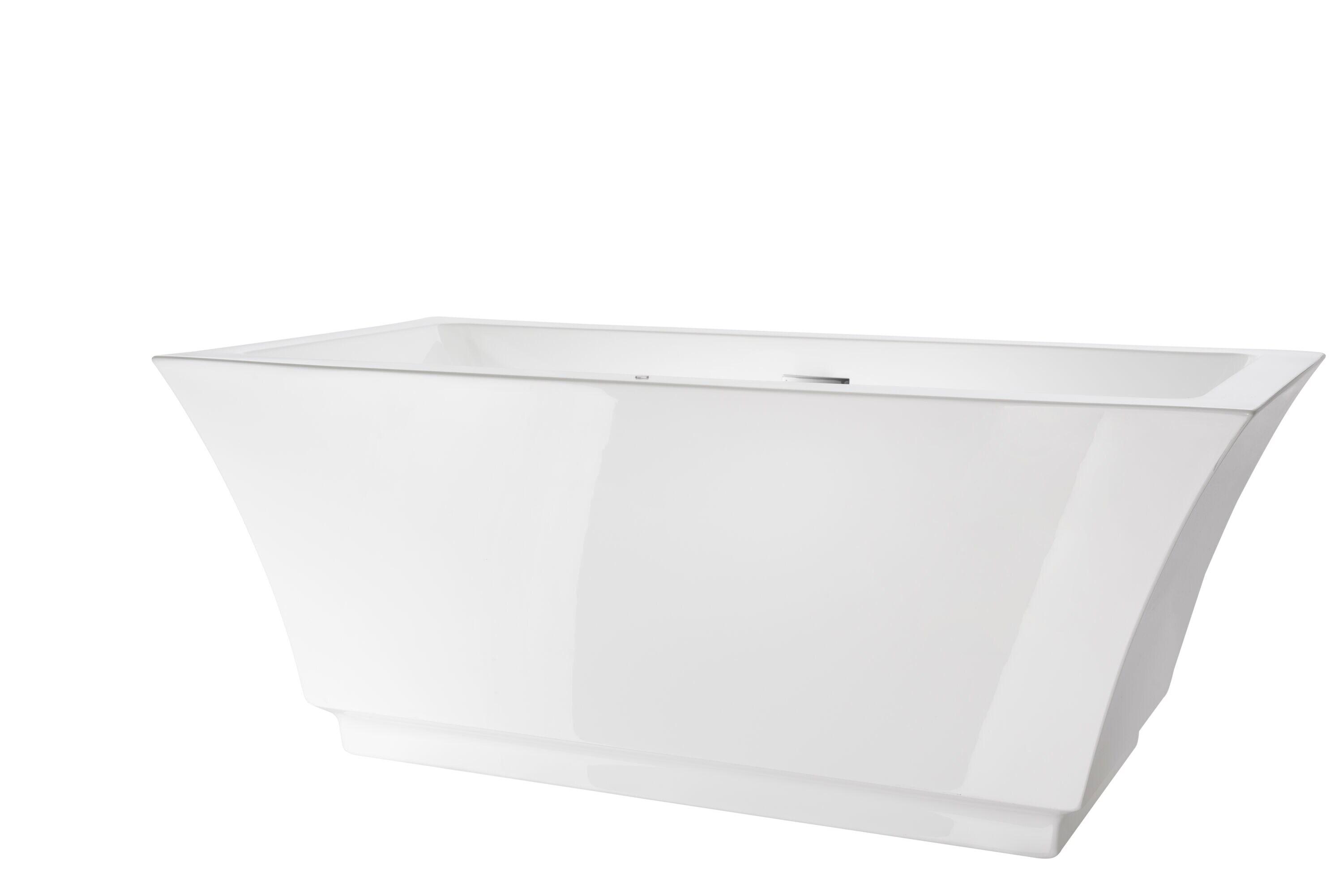 Orion 59'' x 30'' Freestanding Soaking Acrylic Bathtub