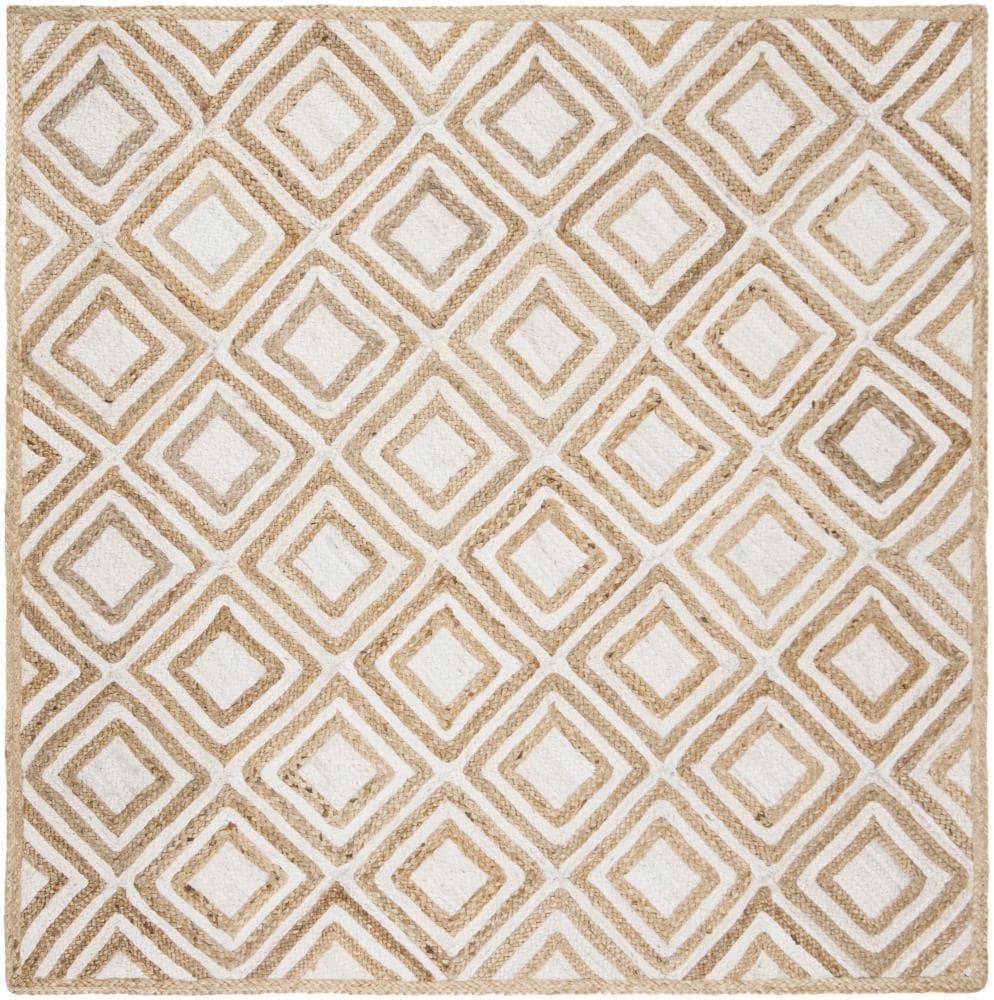 Highland Dunes Arria Hand Woven Jute Geometric Rug