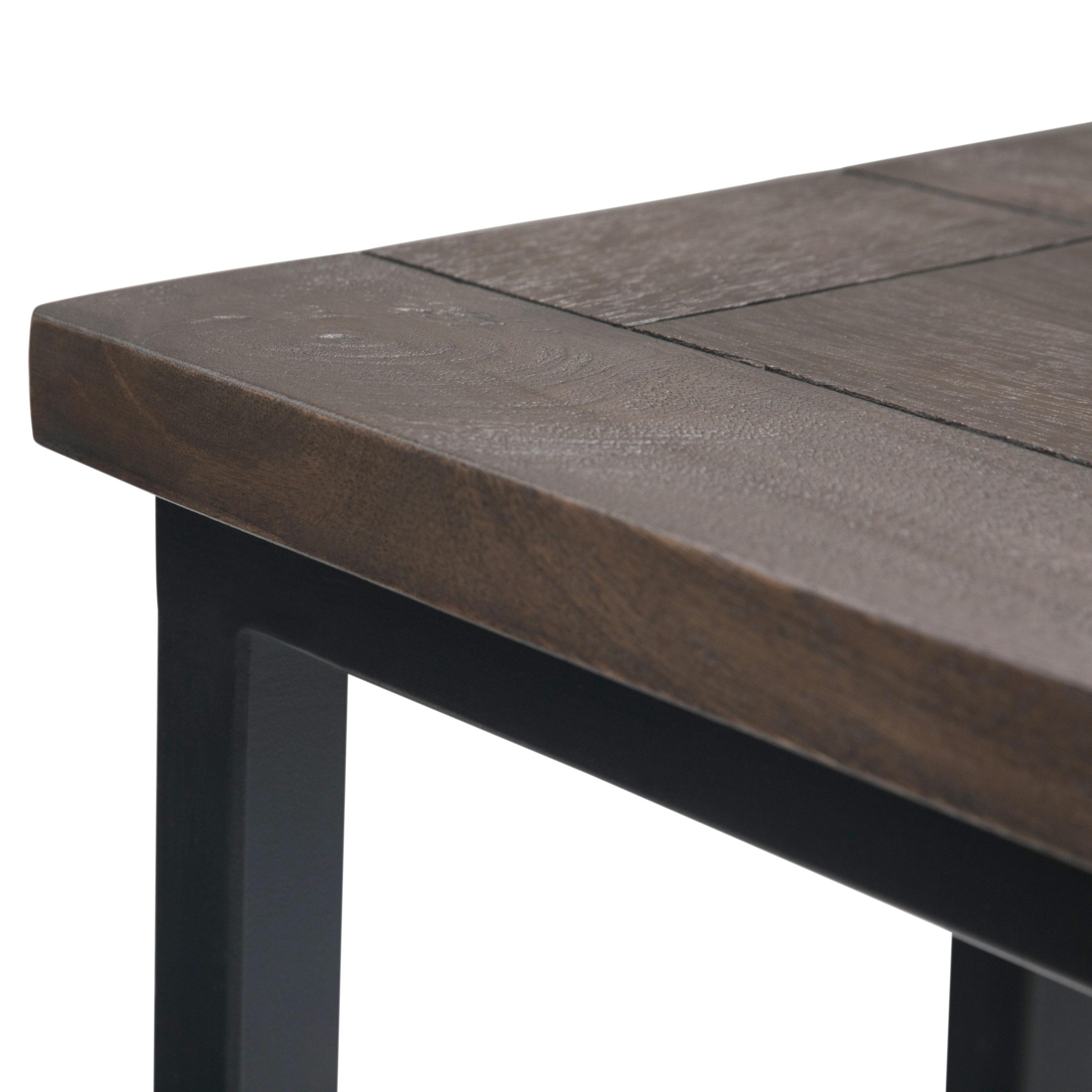 Simpli Home Skyler Solid Mango Wood C Side Table