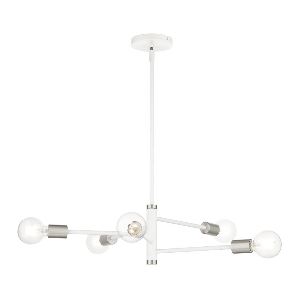 Livex Lighting Bannister 5 - Light Chandelier in  White