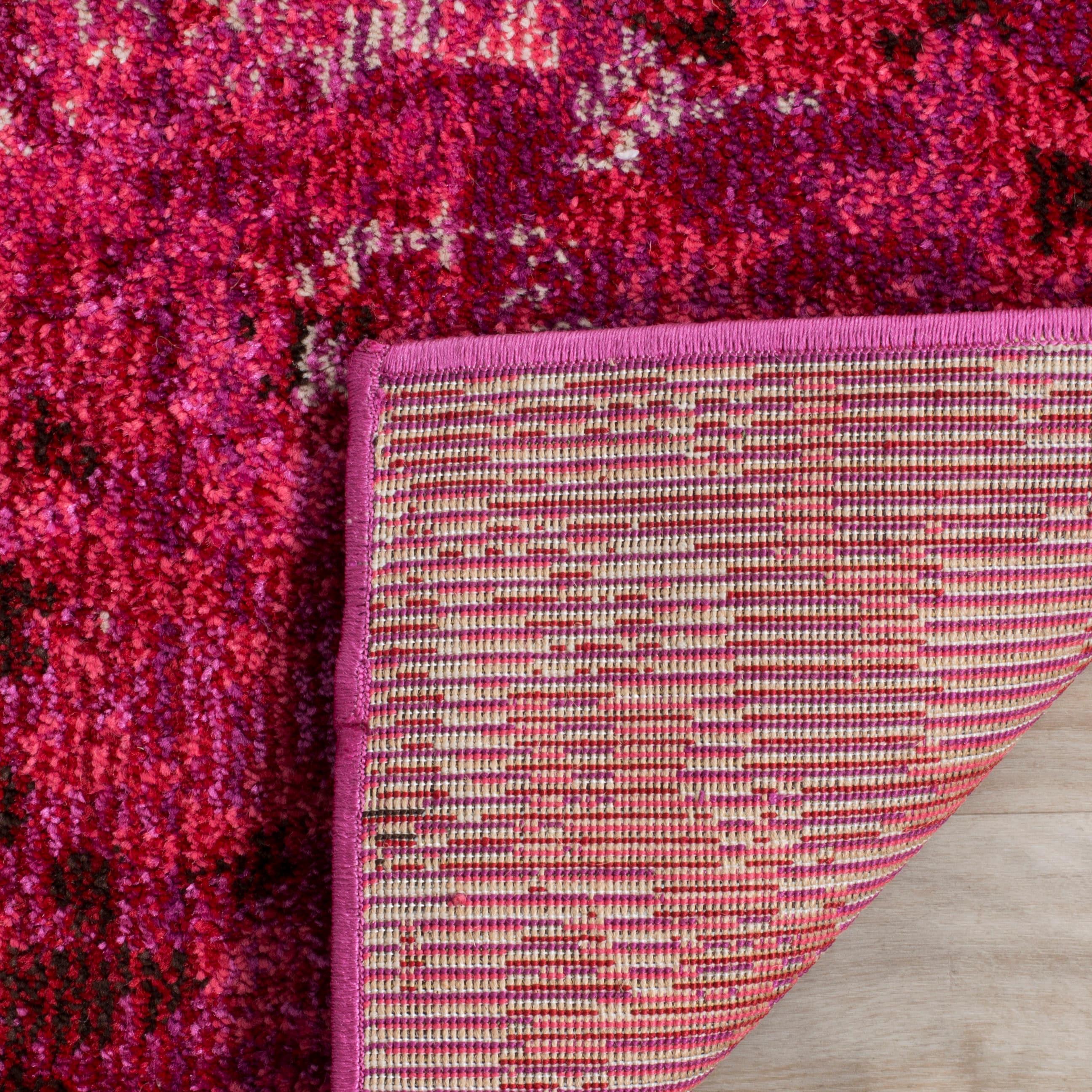 Monaco MNC225 Power Loomed Indoor Area Rug - Fuchsia - 8'x11' - Safavieh