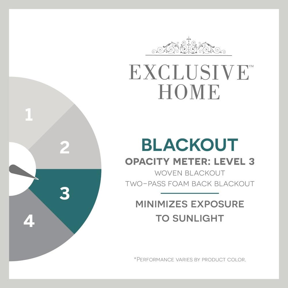 Exclusive Home Sateen Twill Woven Room Darkening Blackout Grommet Top Curtain Panel Pair, 52"x84", Veridian Grey