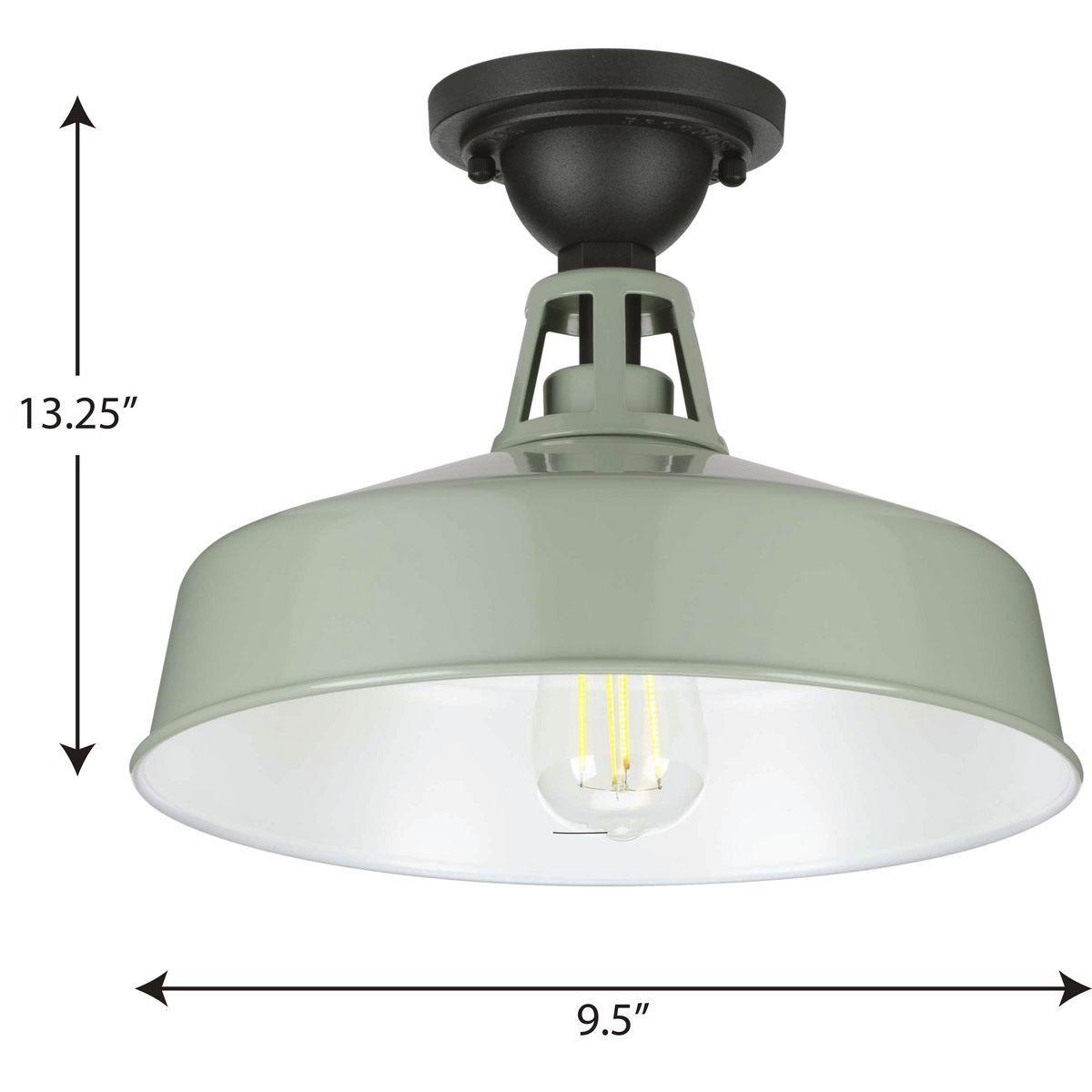 Cedar Springs Collection Pistachio One-Light Semi-Flush Mount