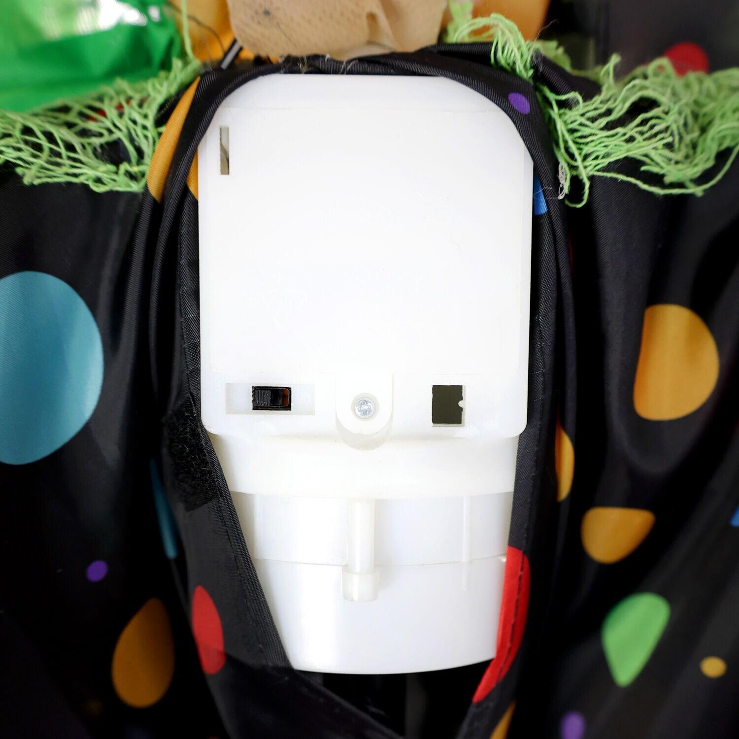 Haunted Hill Farm Lifesize Animatronic Clown with Lights and Sound, Indoor/Covered Outdoor Halloween Decoration