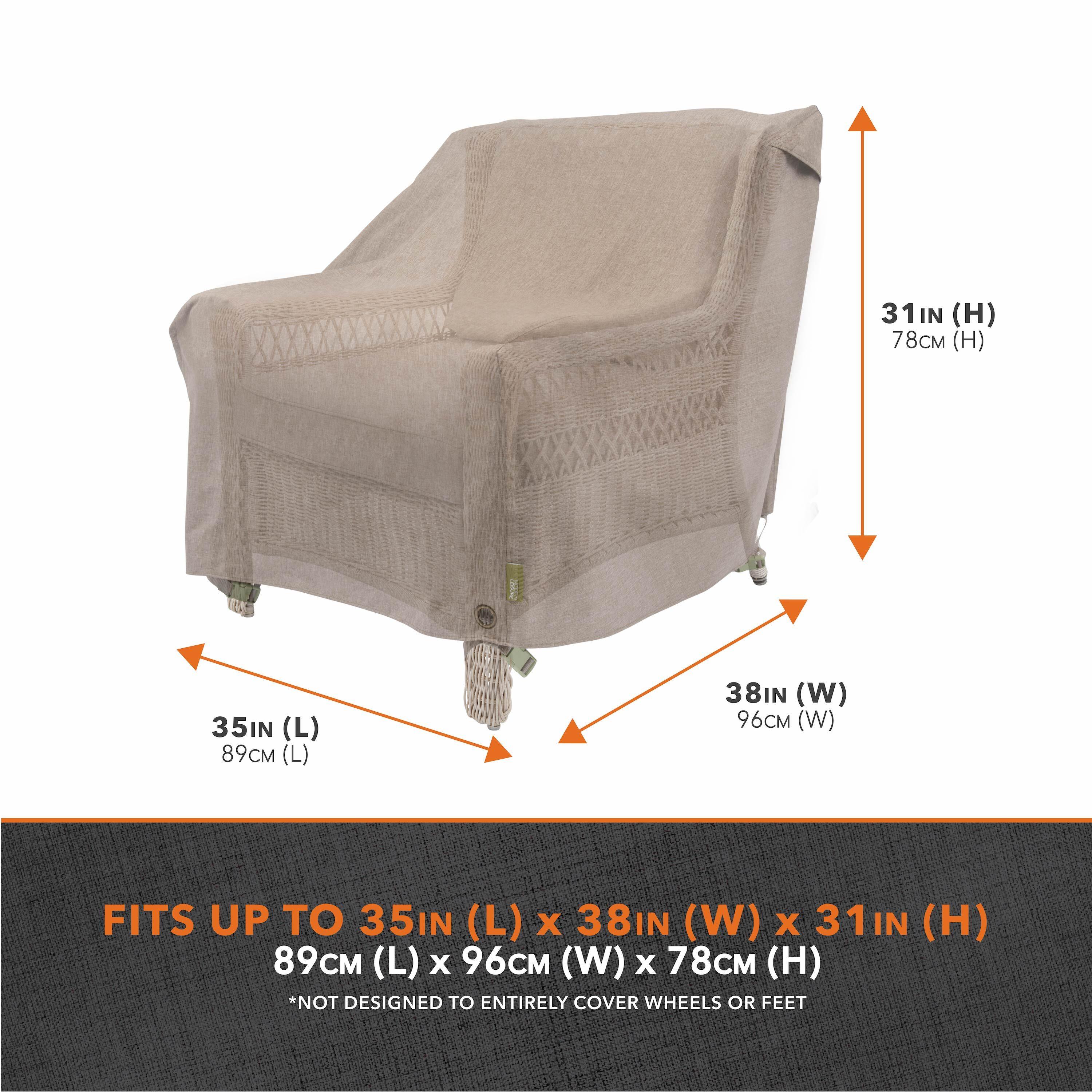Modern Leisure Modern Leisure Garrison Patio Swivel Lounge Chair Cover,  37.5"L x 39.25"W x 38.5"H, Sandstone