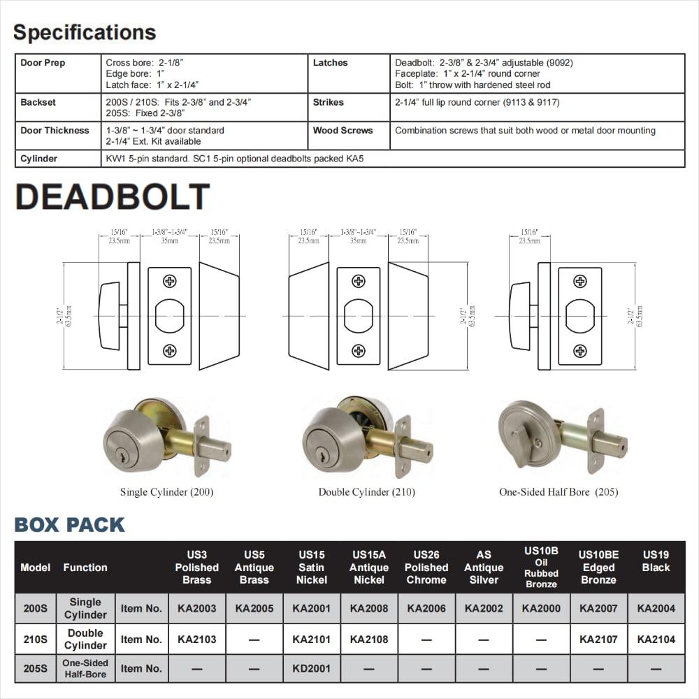 Callan Electronic Single Cylinder Deadbolt