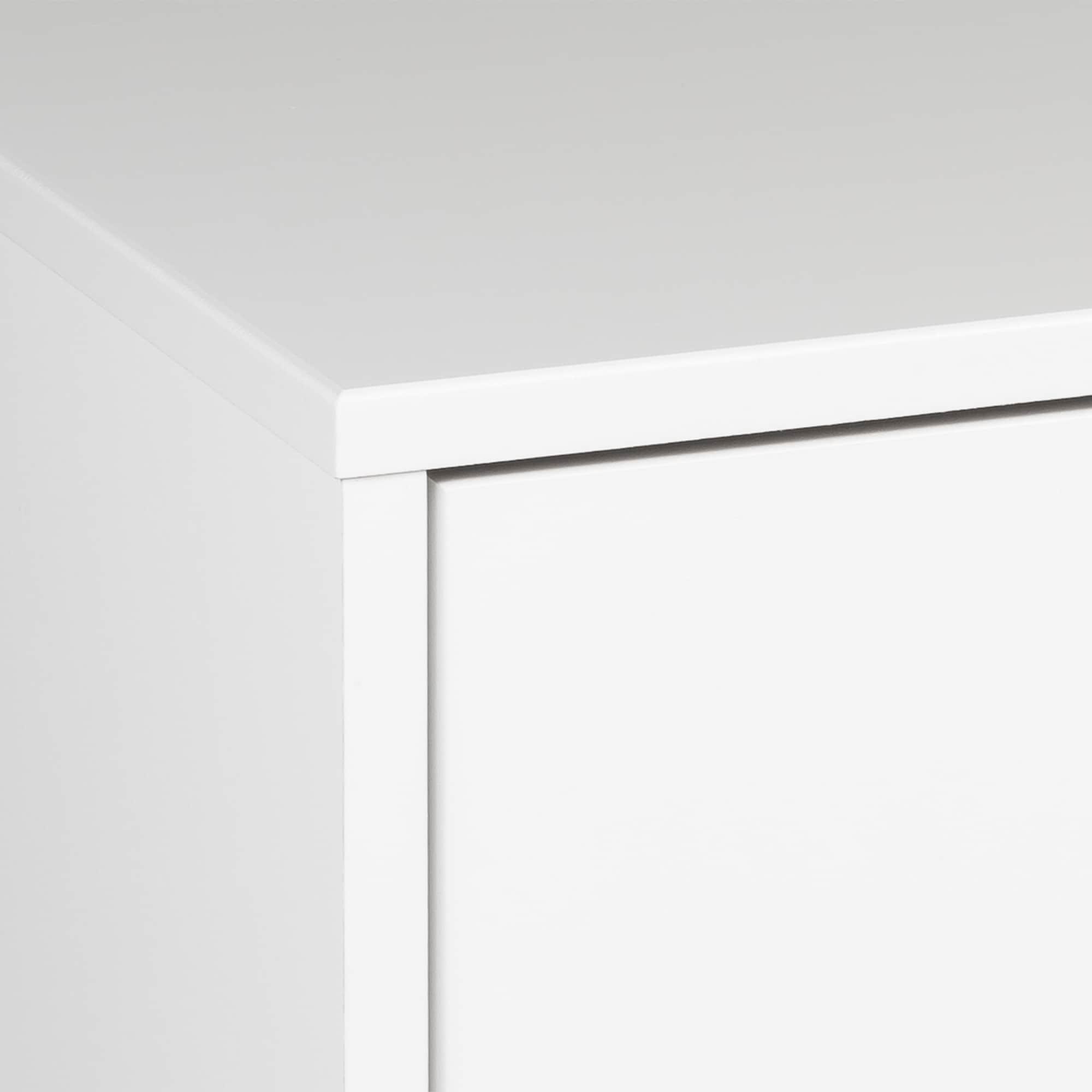 Floating 4 Drawers Dresser White - Prepac: Wall Mounted, Space-Saving Storage, Easy to Assemble