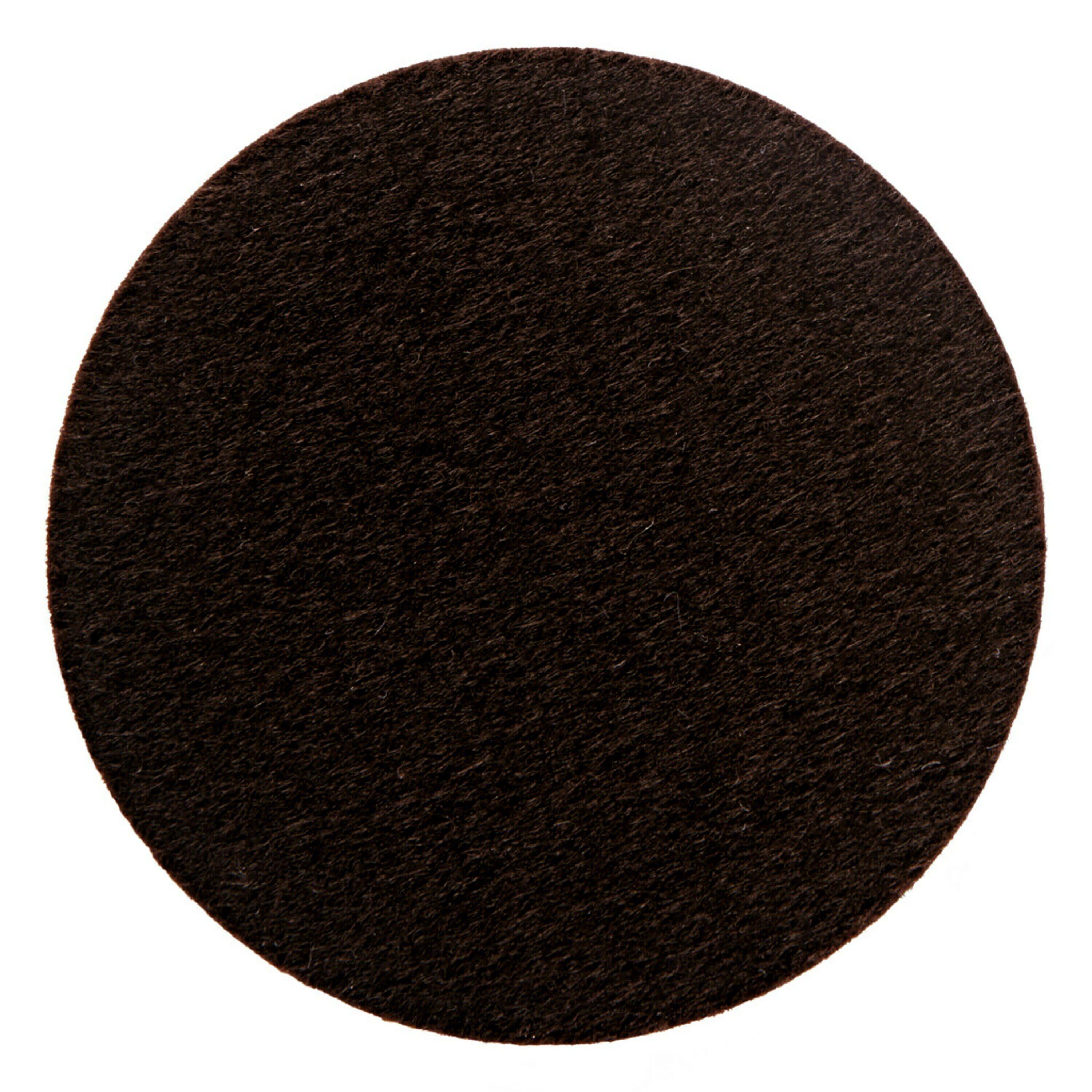 3 in. Brown Round Surface Protection Felt Floor Pads (4-Pack)