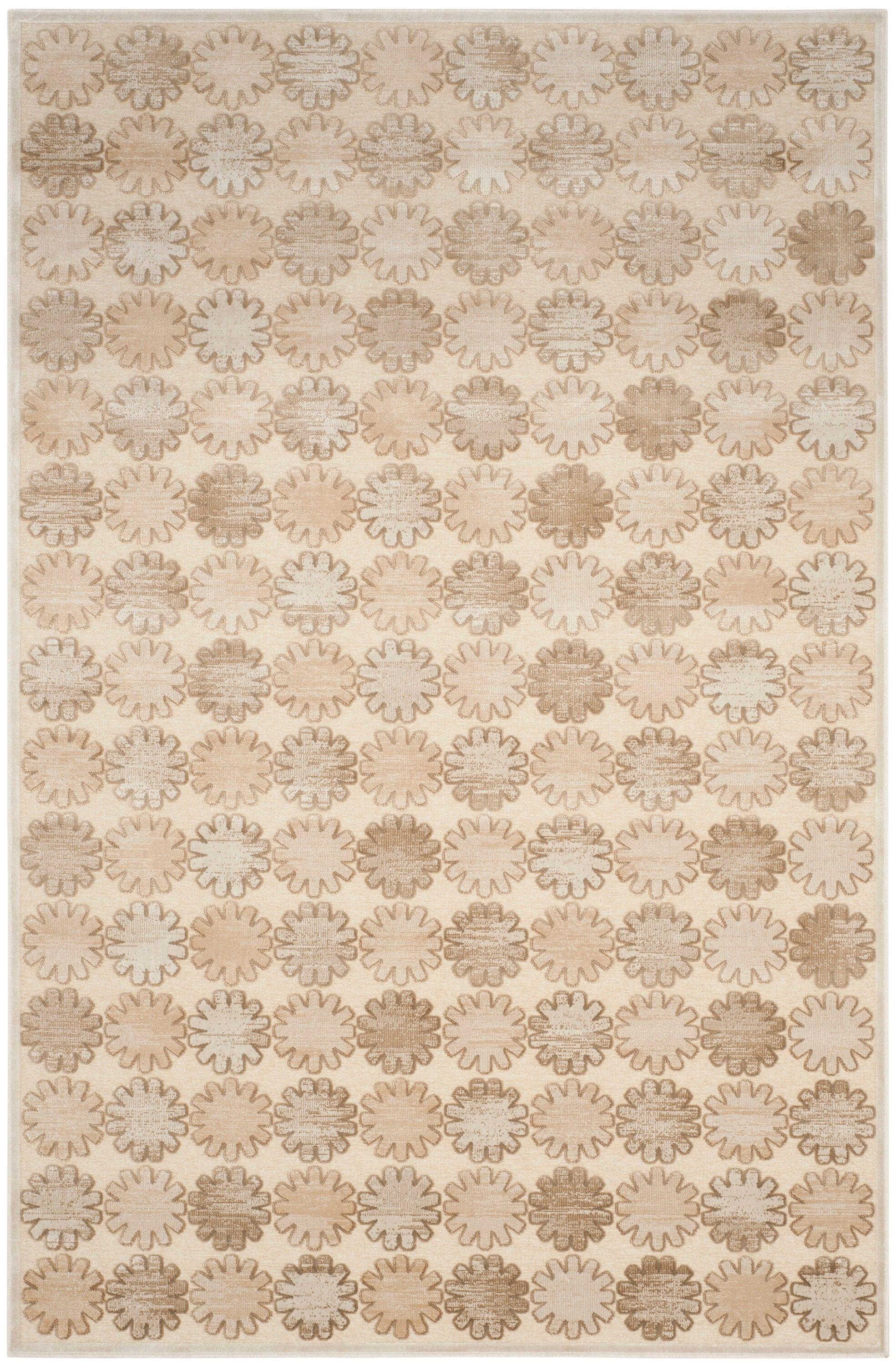 Martha Stewart Collection - MSR7430 - Indoor Power Loomed Area Rugs - Stone/Cream - 5'1"x7'6"