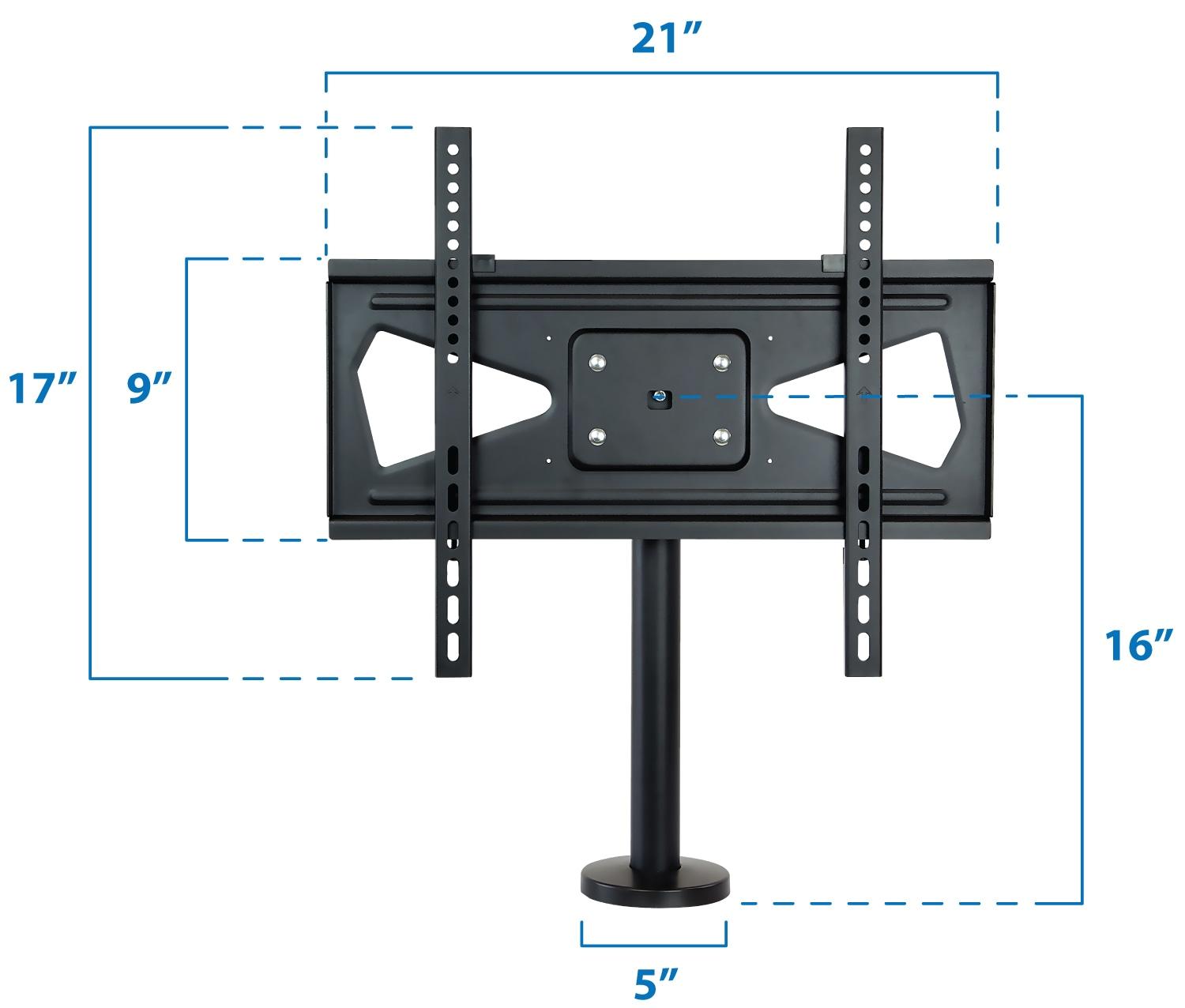 Mount-it Mount-It! Bolt Down TV Stand | Heavy Duty Swivel Table Top Desktop Mount For  32" - 55" VESA TVs