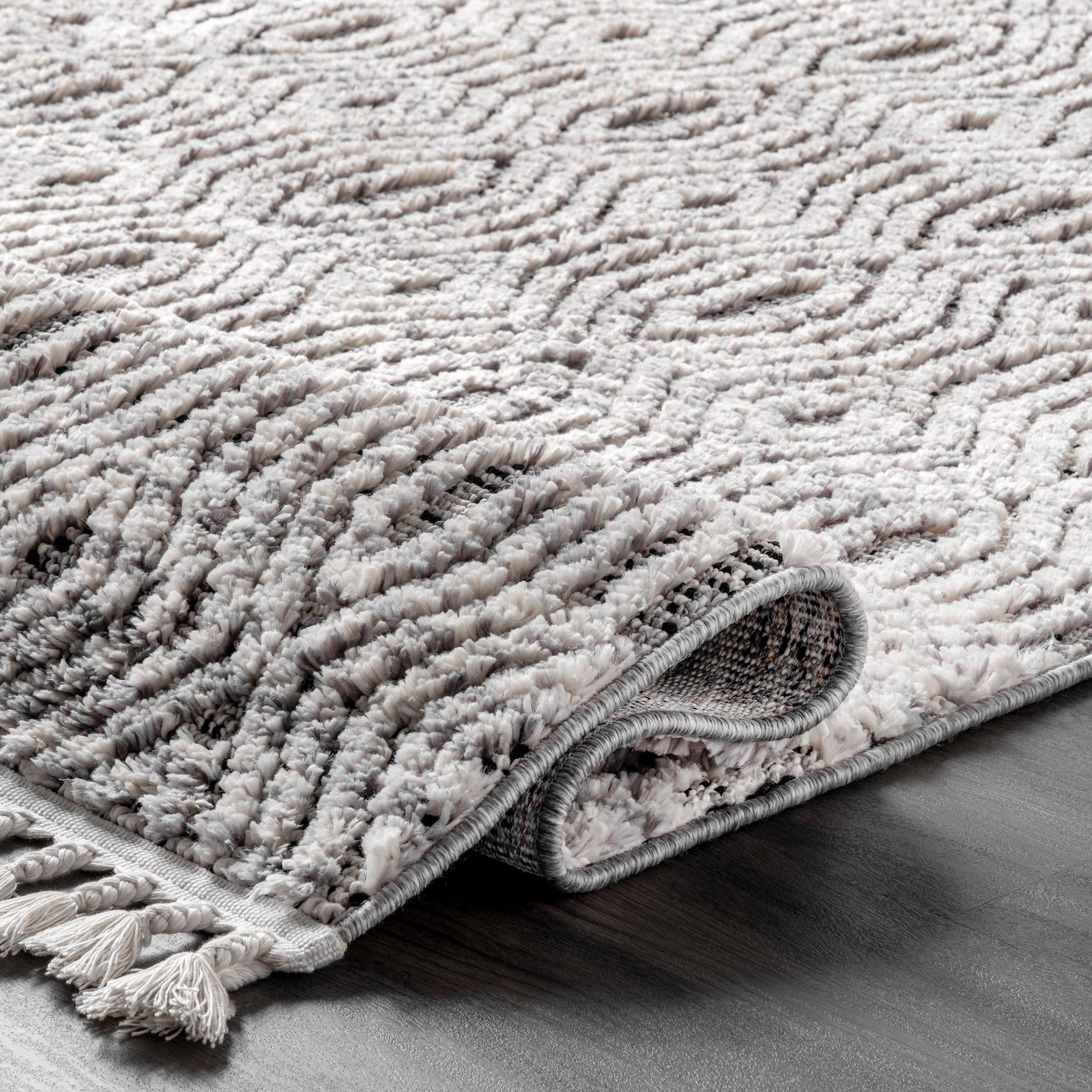 Nuloom Arielle Soft Trellis Textured Tassel Indoor Area Rug, 4' x 6'