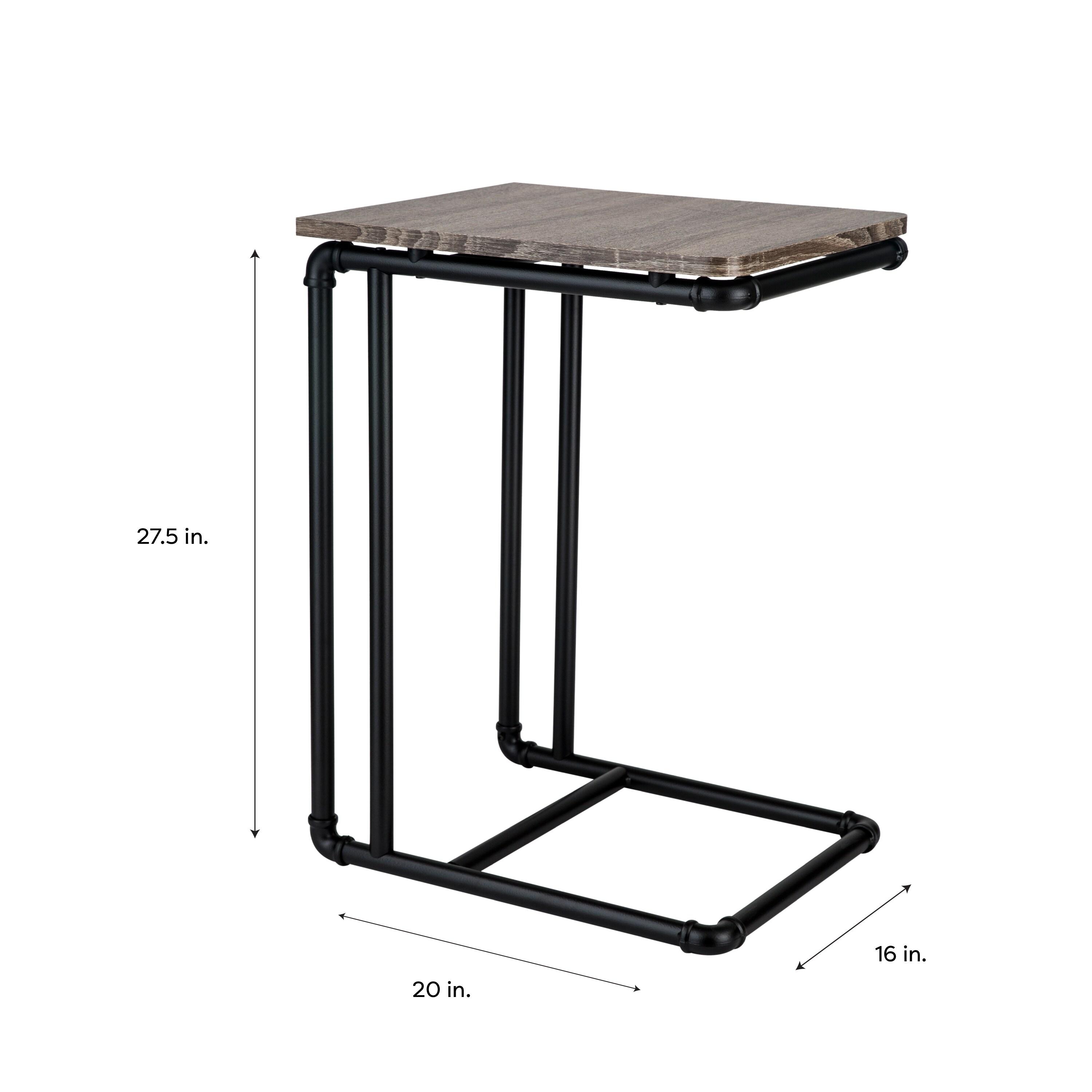 Organize It All Pipe Line L-Shaped Side Table