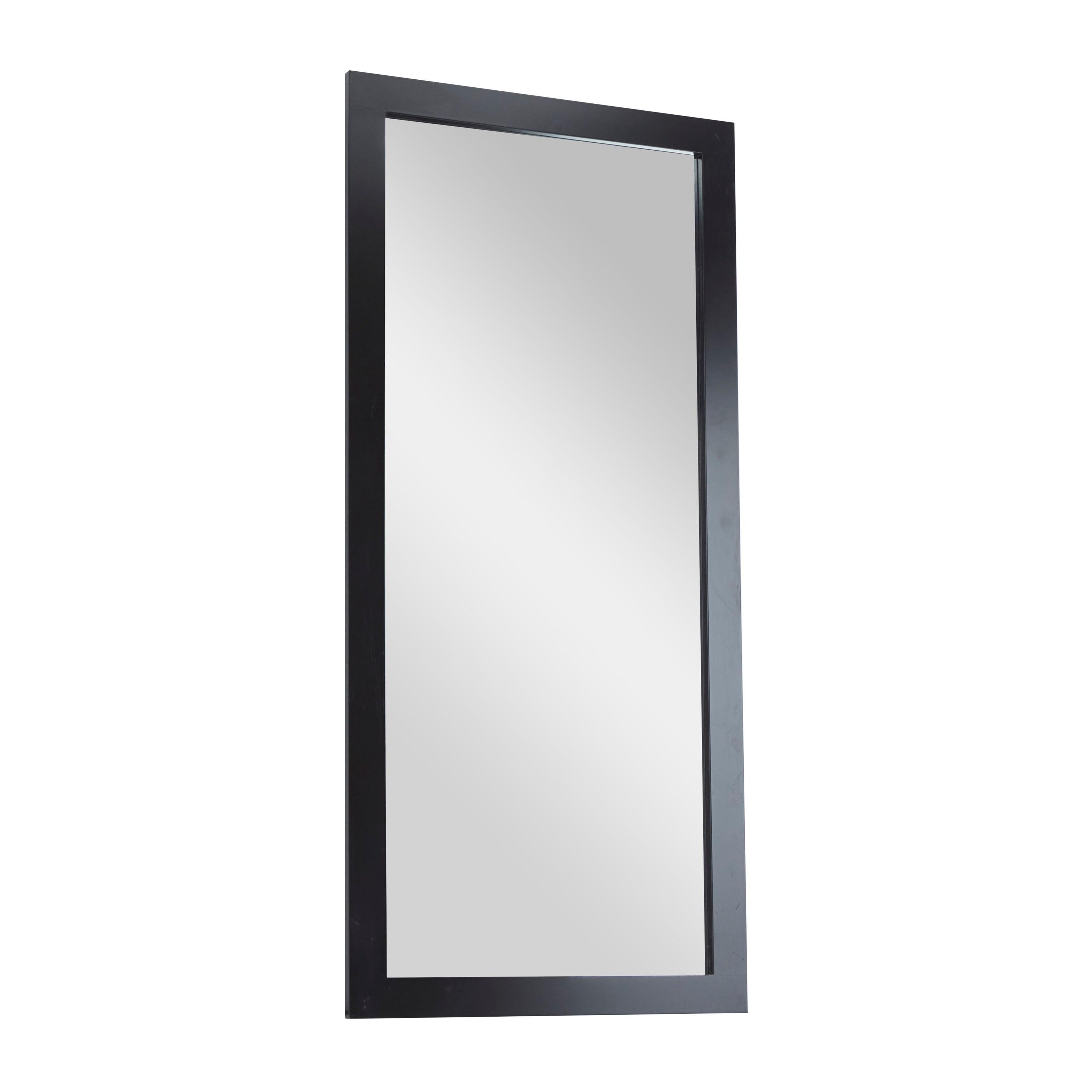 Studio 350 Black Wood Contemporary Wall Mirror 32"W, 70"H