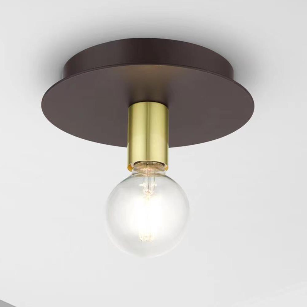 Livex Lighting Hillview 1 - Light Flush Mount in  Bronze