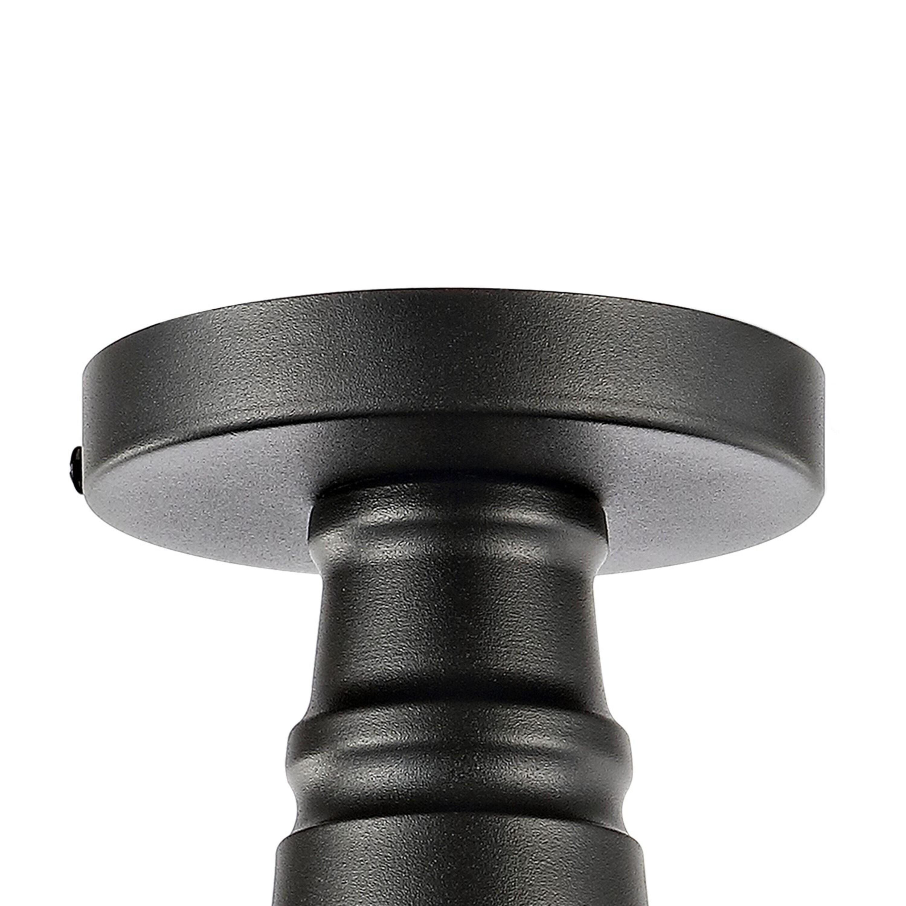 JONATHAN Y JYL7617C Camila 14" 1-Light Classic Industrial Indoor/Outdoor Iron LED Semi Flush Mount Mid-Century, Rustic 2700K Cozy Warm Light Kitchen Hallway Bathroom Stairwell, Navy/White