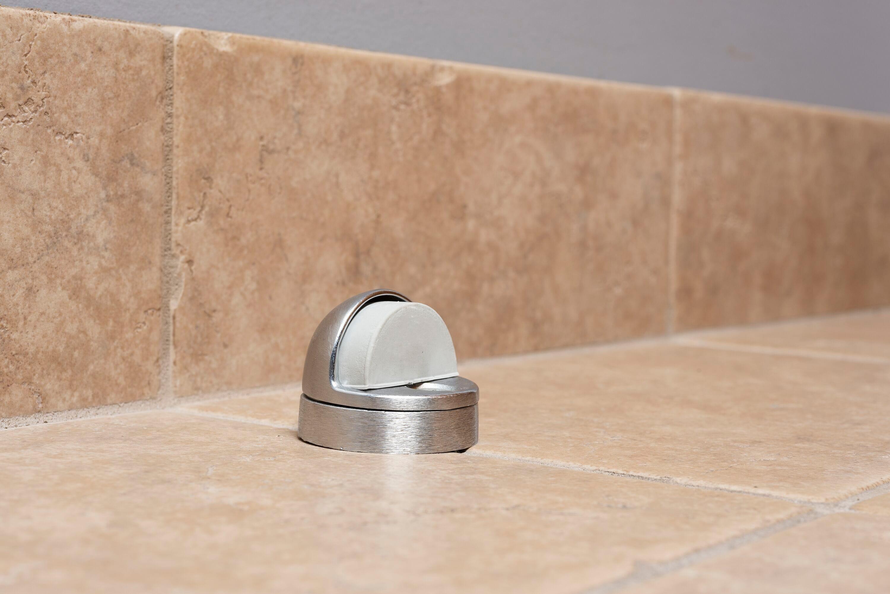 BRINKS Commercial - Dome Floor Door Stop, Satin Chrome Finish - Non-Obtrusive Option to Protect Doors and Walls