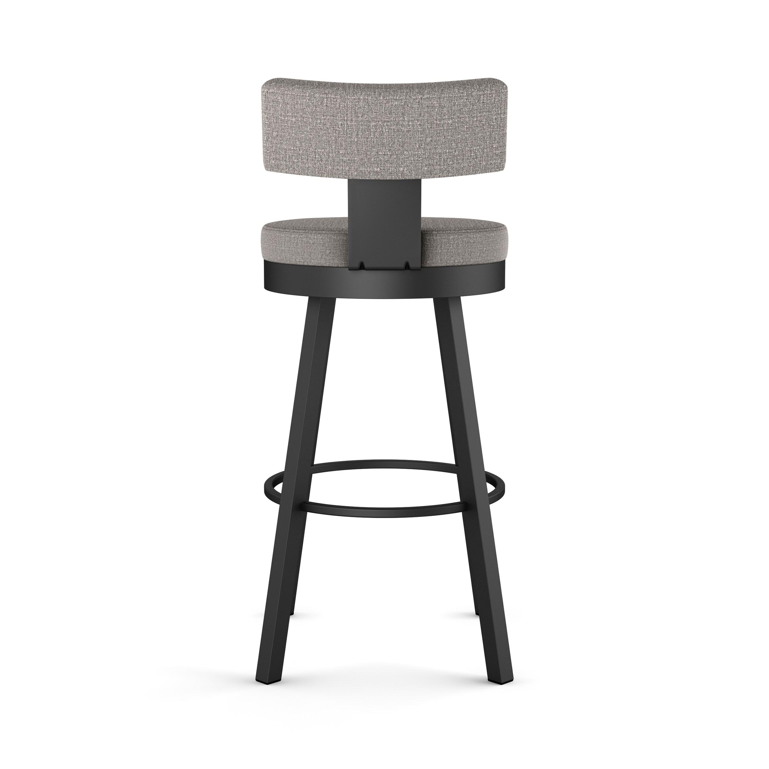 Amisco Morgan Counter Height Barstool : 360 Swivel, Polyester Upholstery, Steel Frame, 300lbs Capacity