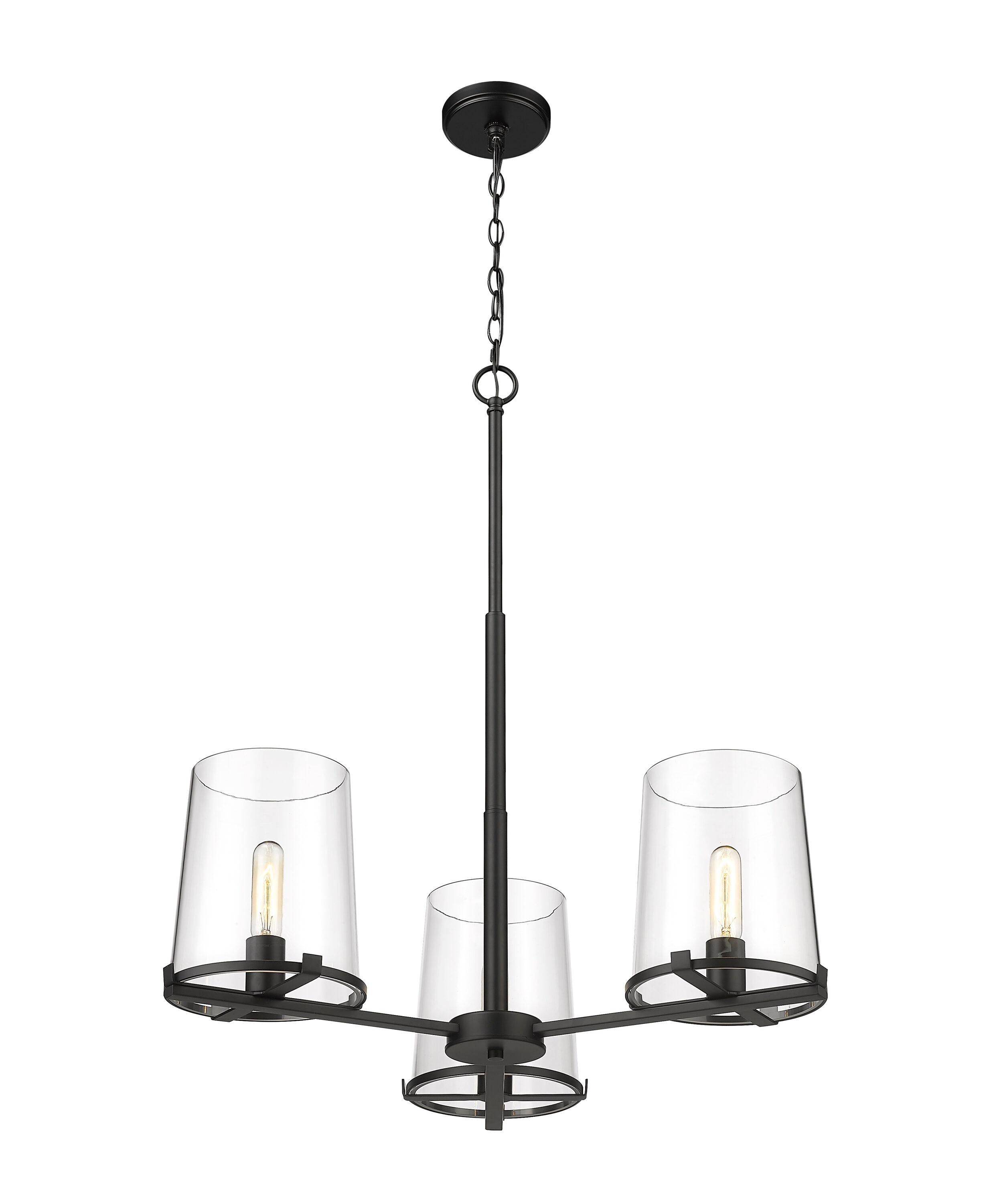 Z-Lite Callista 3 - Light Chandelier in  Matte Black