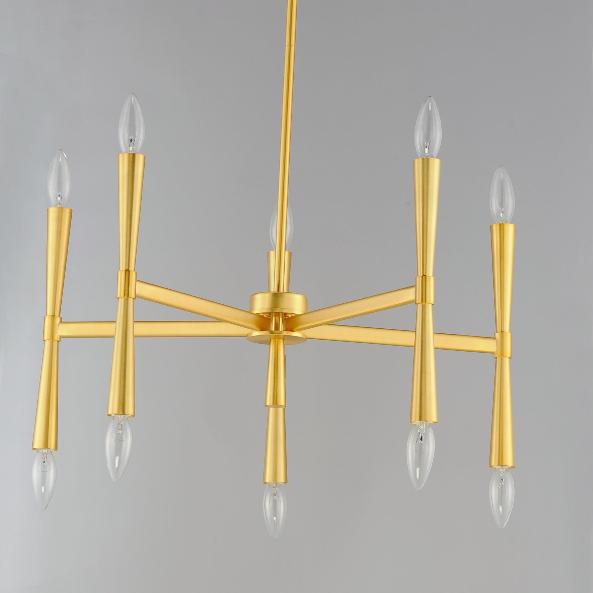 24625SBR-Maxim Lighting-Rome - 10 Light Chandelier-Satin Brass Finish