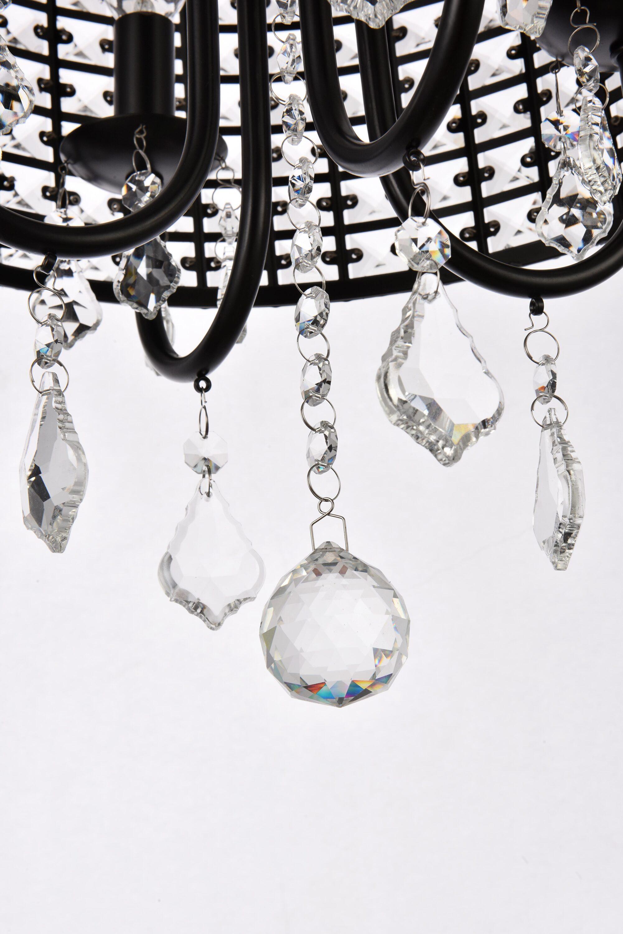 Elise 17 inch pendant in black