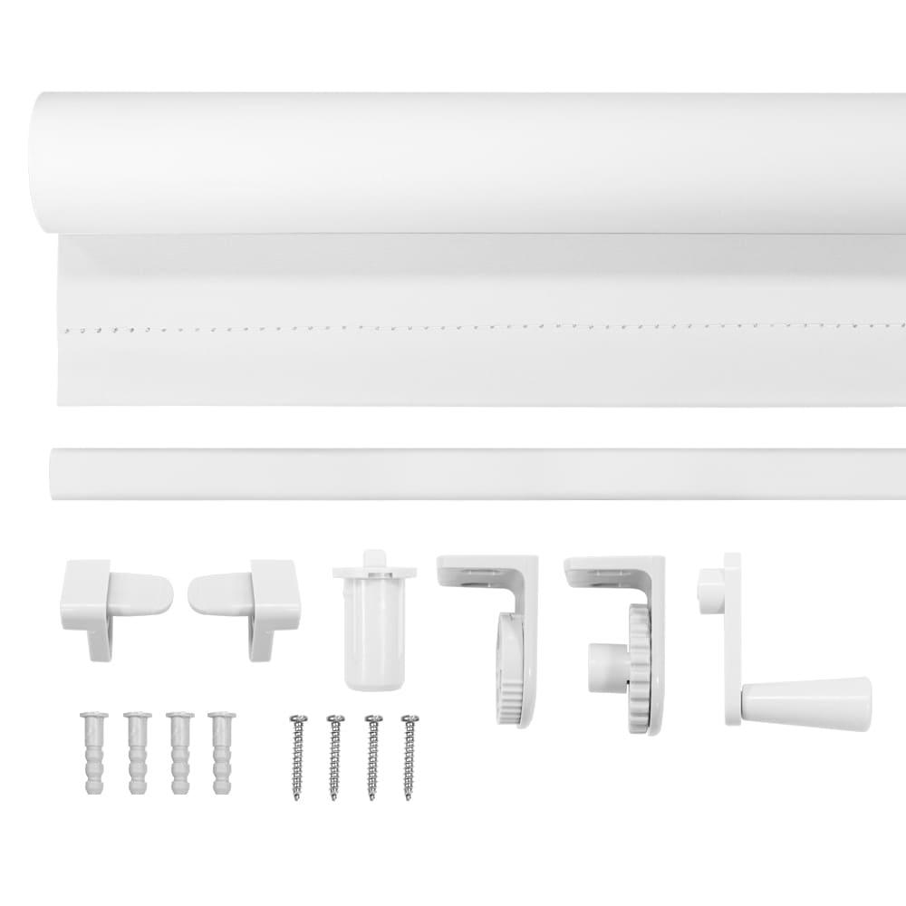 1pc 73"x72" Blackout Slow Release Roller Shade White - Lumi Home Furnishings: Window Blinds, Indoor Wall Mount